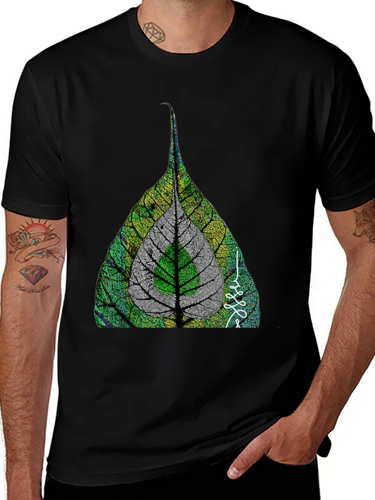 Leaf Design T-Shirt - Unique Nature Inspired Graphic Tee