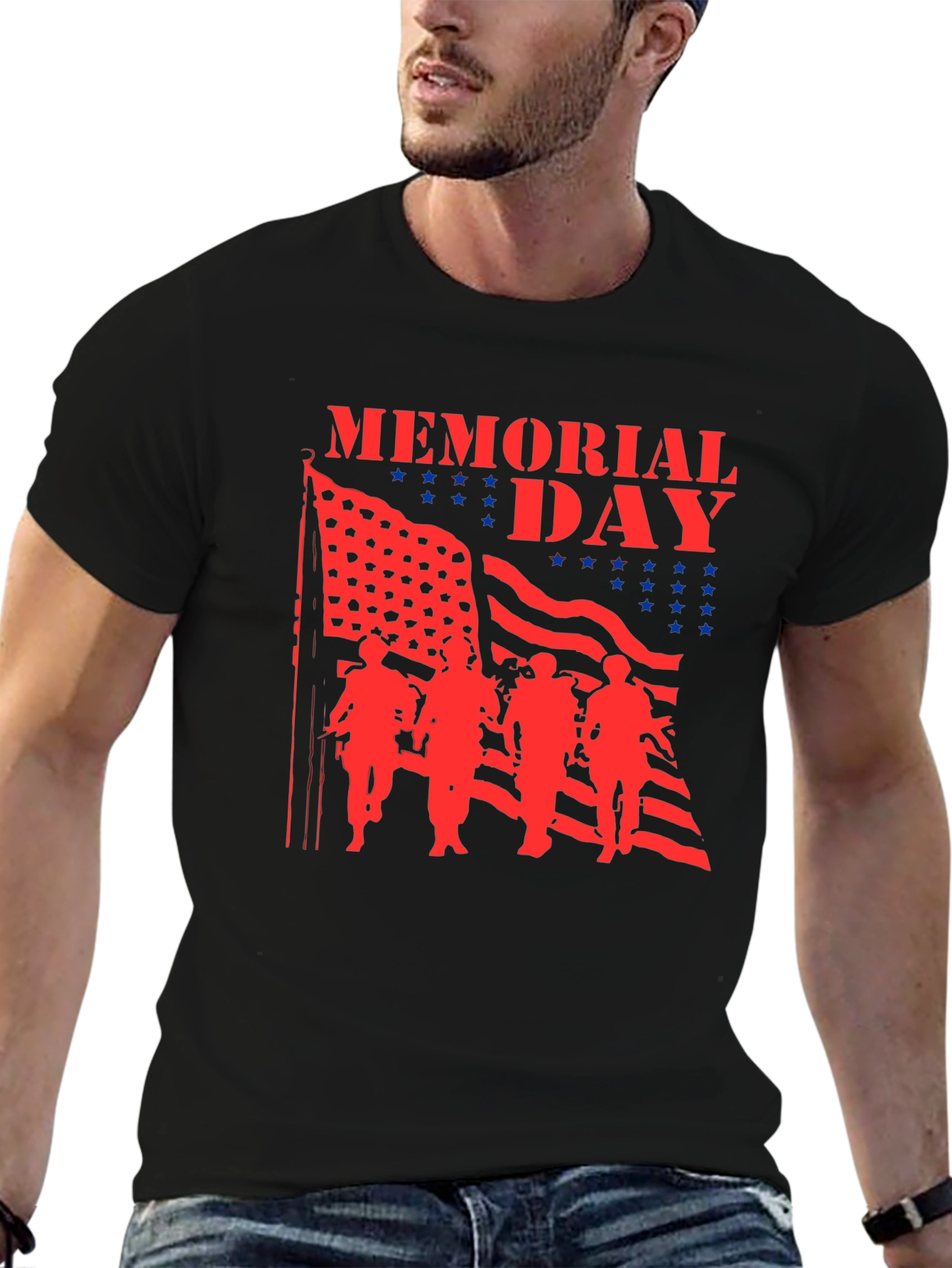 Memorial Day Graphic T-Shirt - Patriotic Design