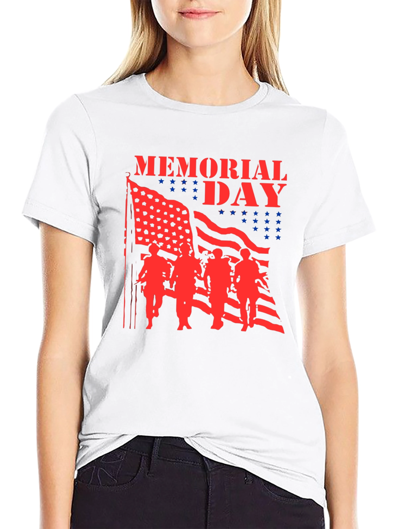 Memorial Day Graphic T-Shirt - Patriotic Design