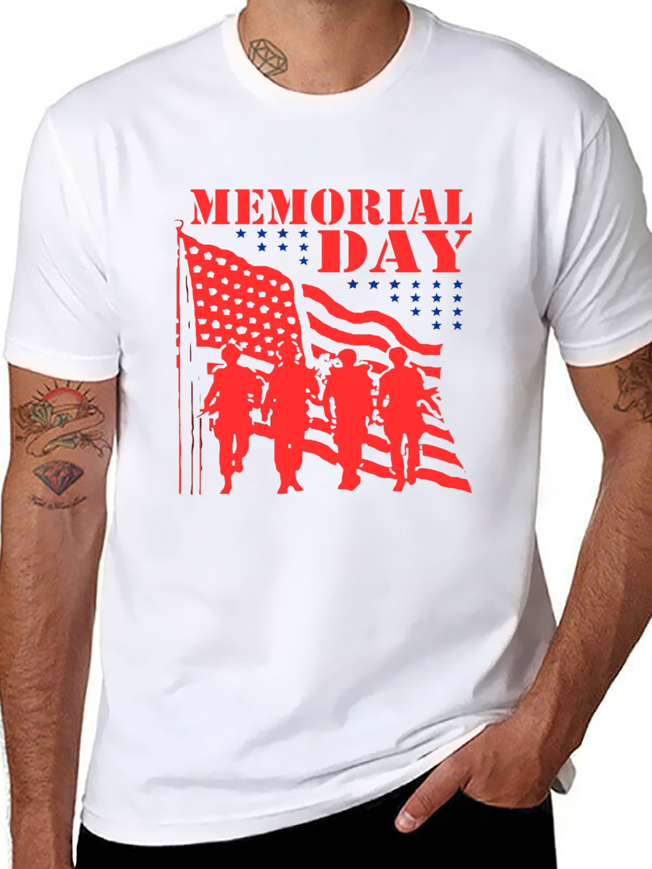 Memorial Day Graphic T-Shirt - Patriotic Design