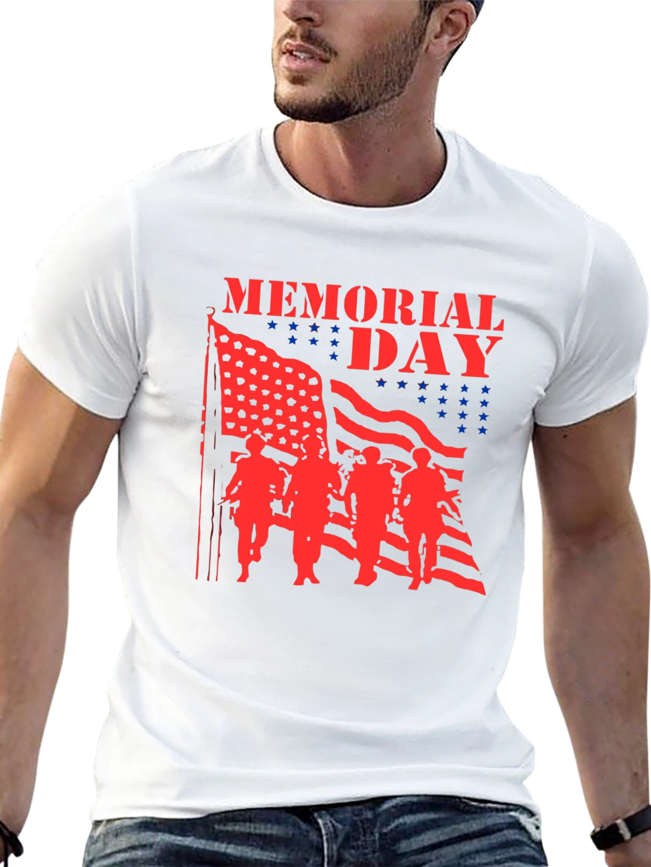 Memorial Day Graphic T-Shirt - Patriotic Design