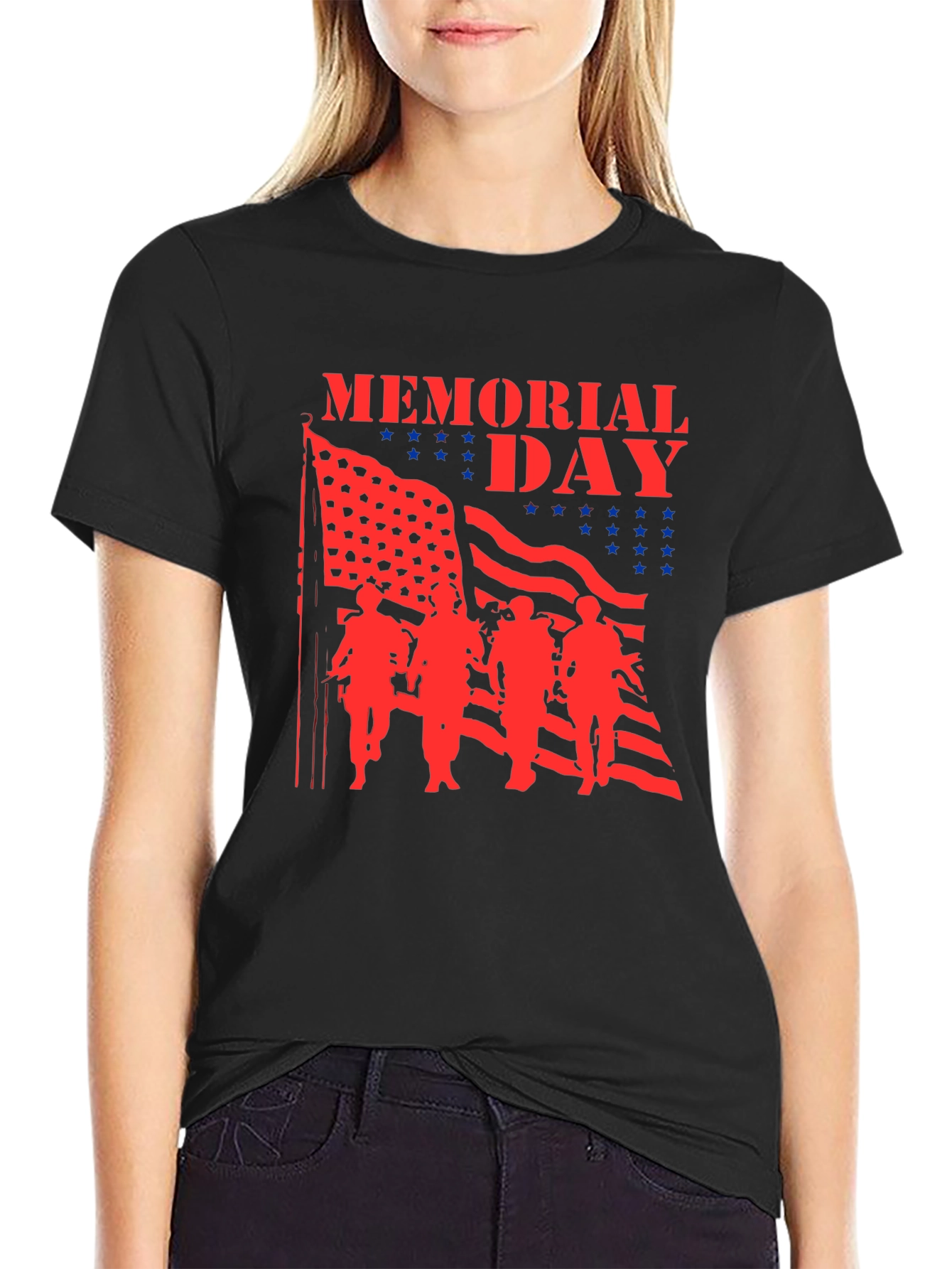 Memorial Day Graphic T-Shirt - Patriotic Design