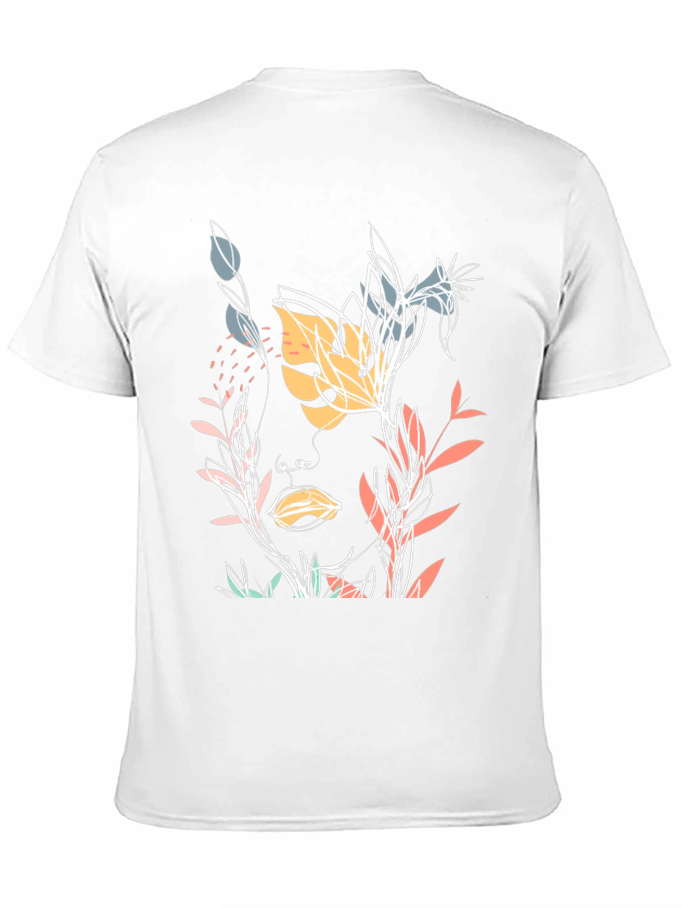 Botanical Face Graphic Black T-Shirt