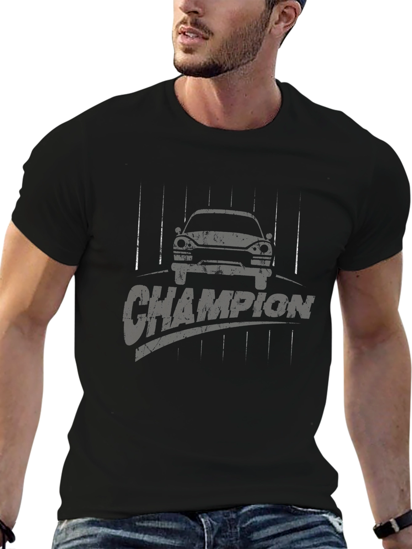 Champion Car Graphic Tee - Mens Black T-Shirt
