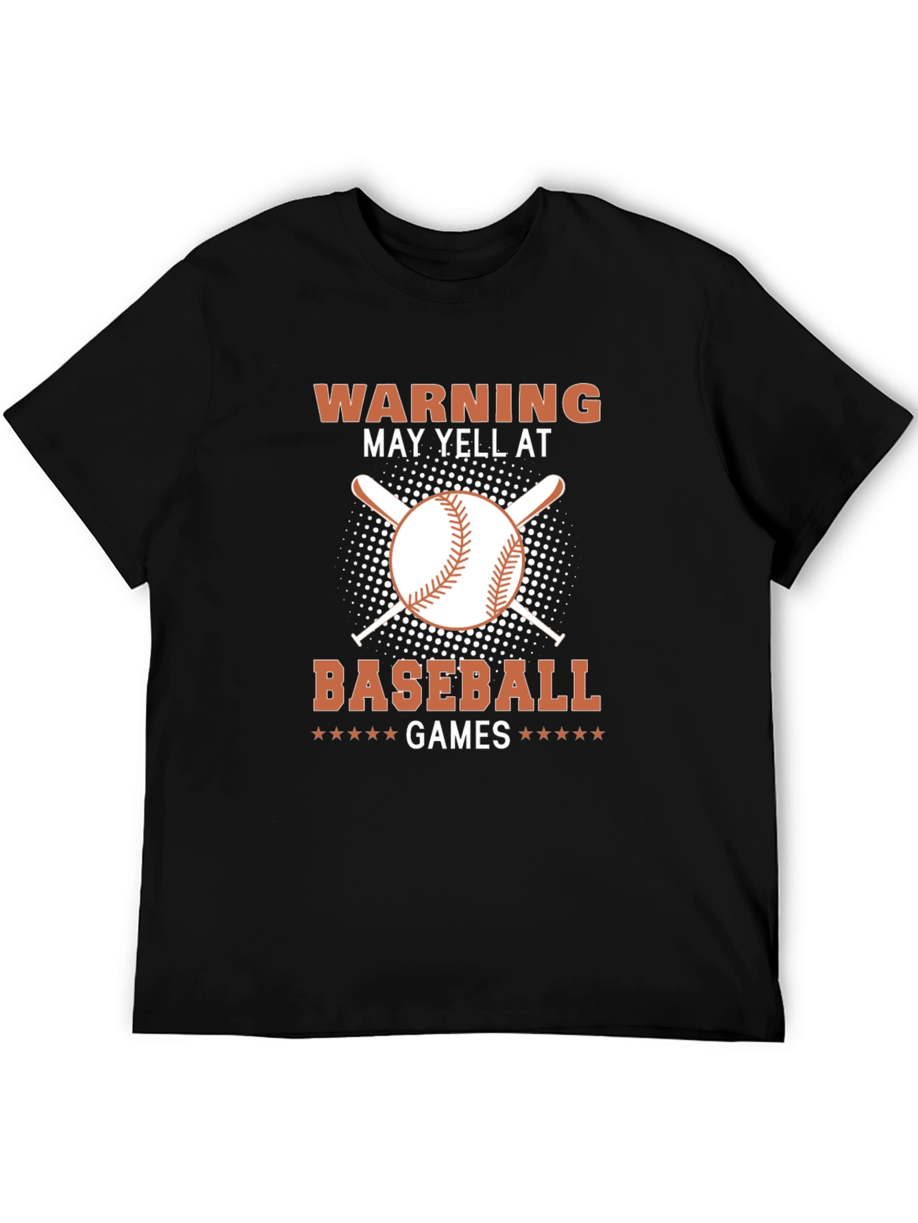Baseball Fan Tee: Warning May Yell at Games