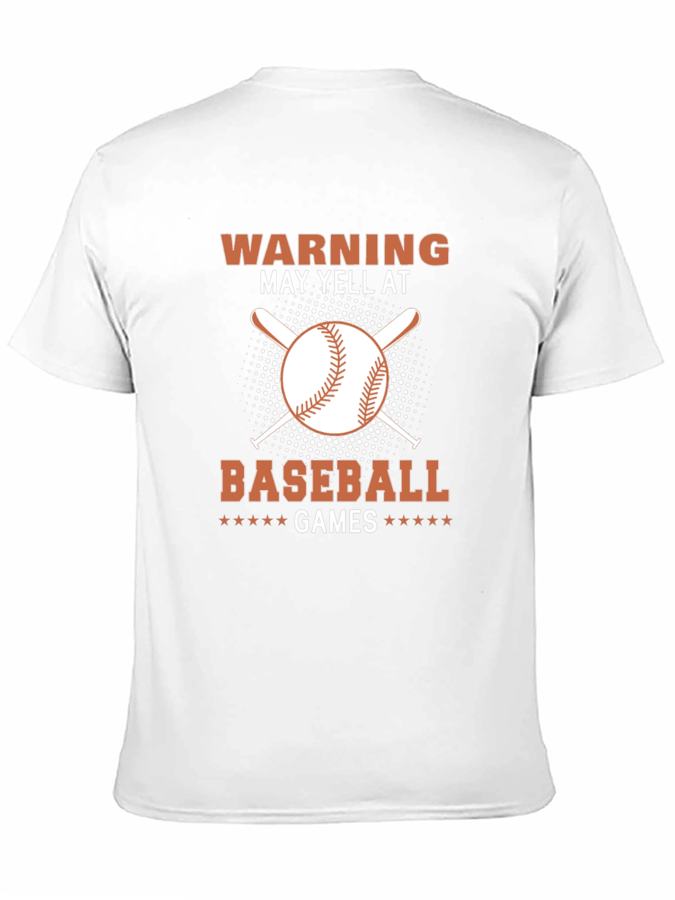 Baseball Fan Tee: Warning May Yell at Games