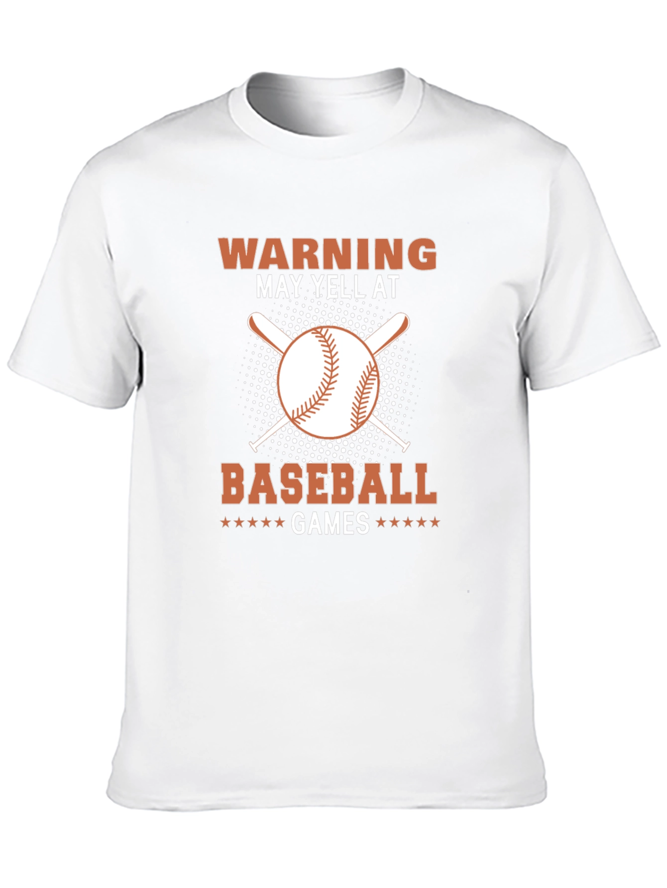 Baseball Fan Tee: Warning May Yell at Games