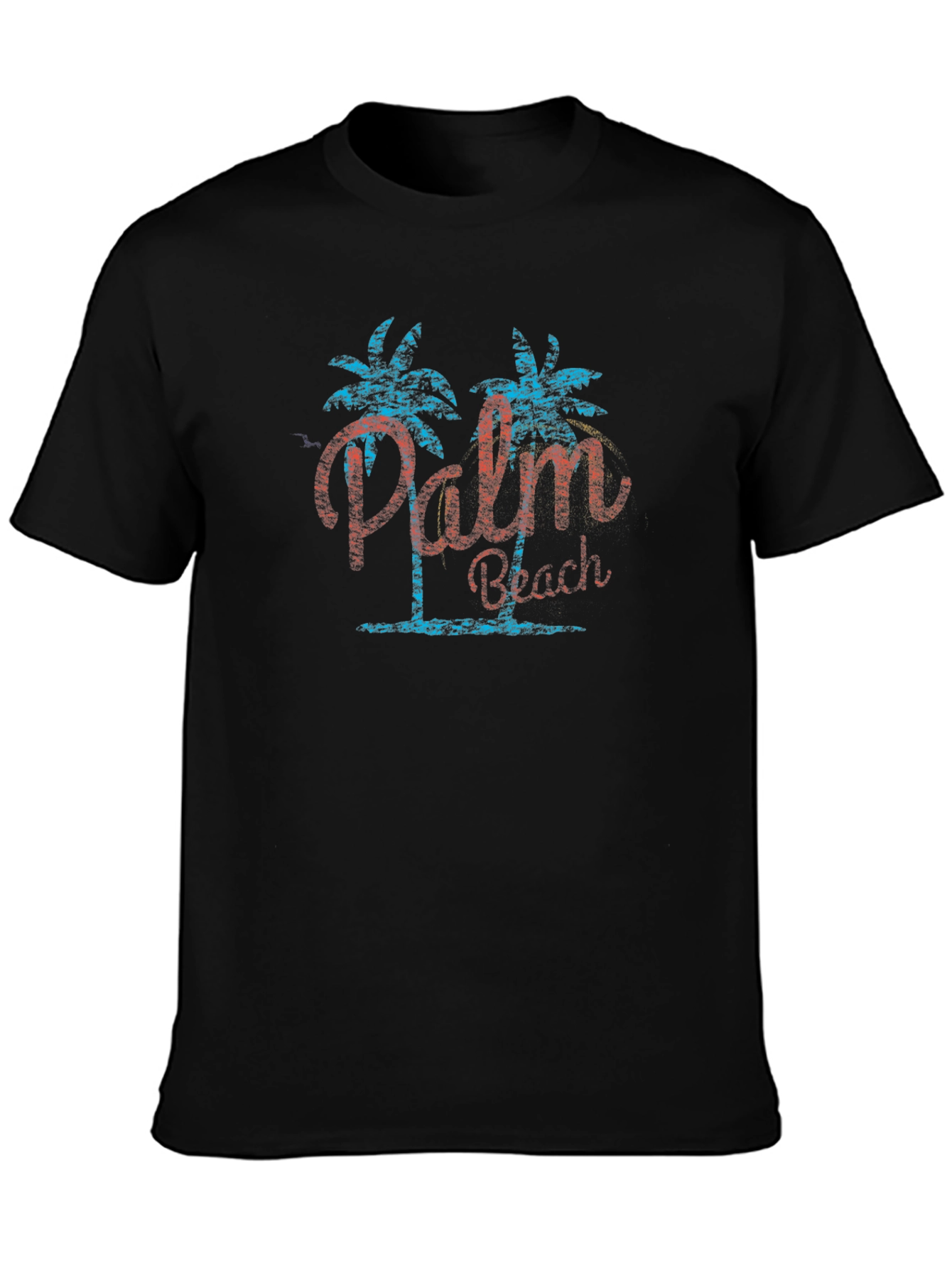 Palm Beach Graphic Tee - Mens Black T-Shirt