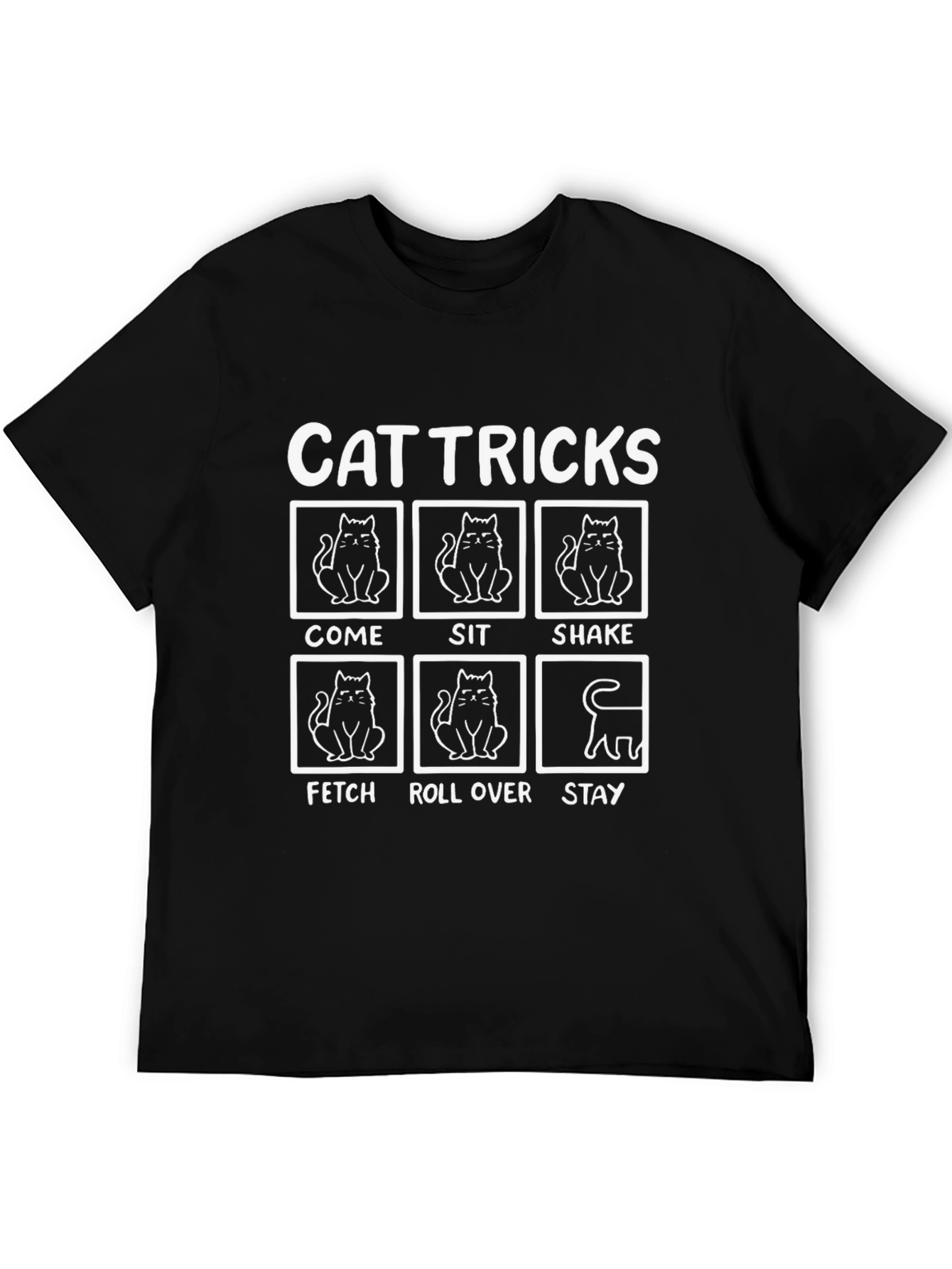 Cat Tricks Graphic T-Shirt - Funny Cat Lover Tee