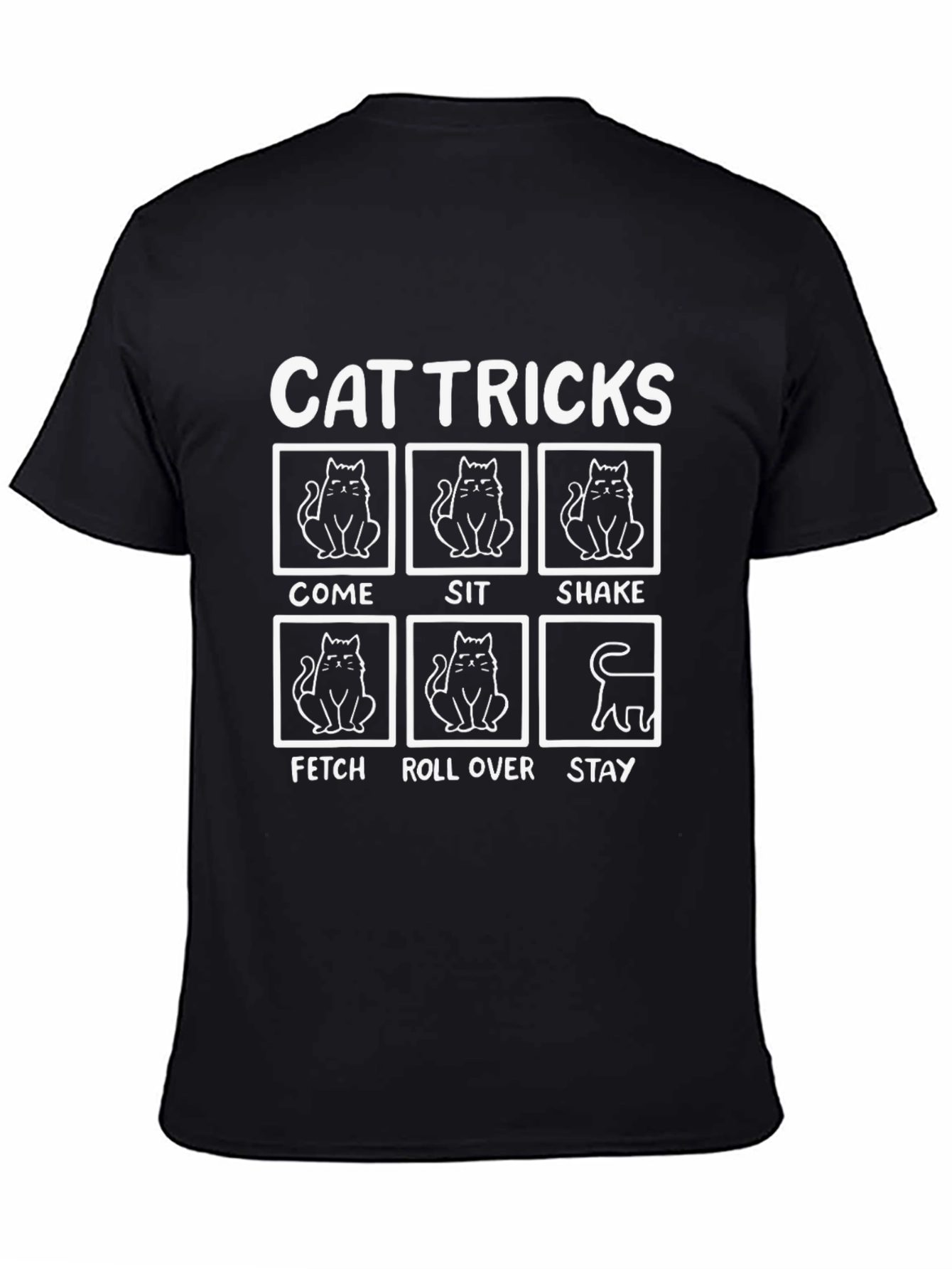 Cat Tricks Graphic T-Shirt - Funny Cat Lover Tee