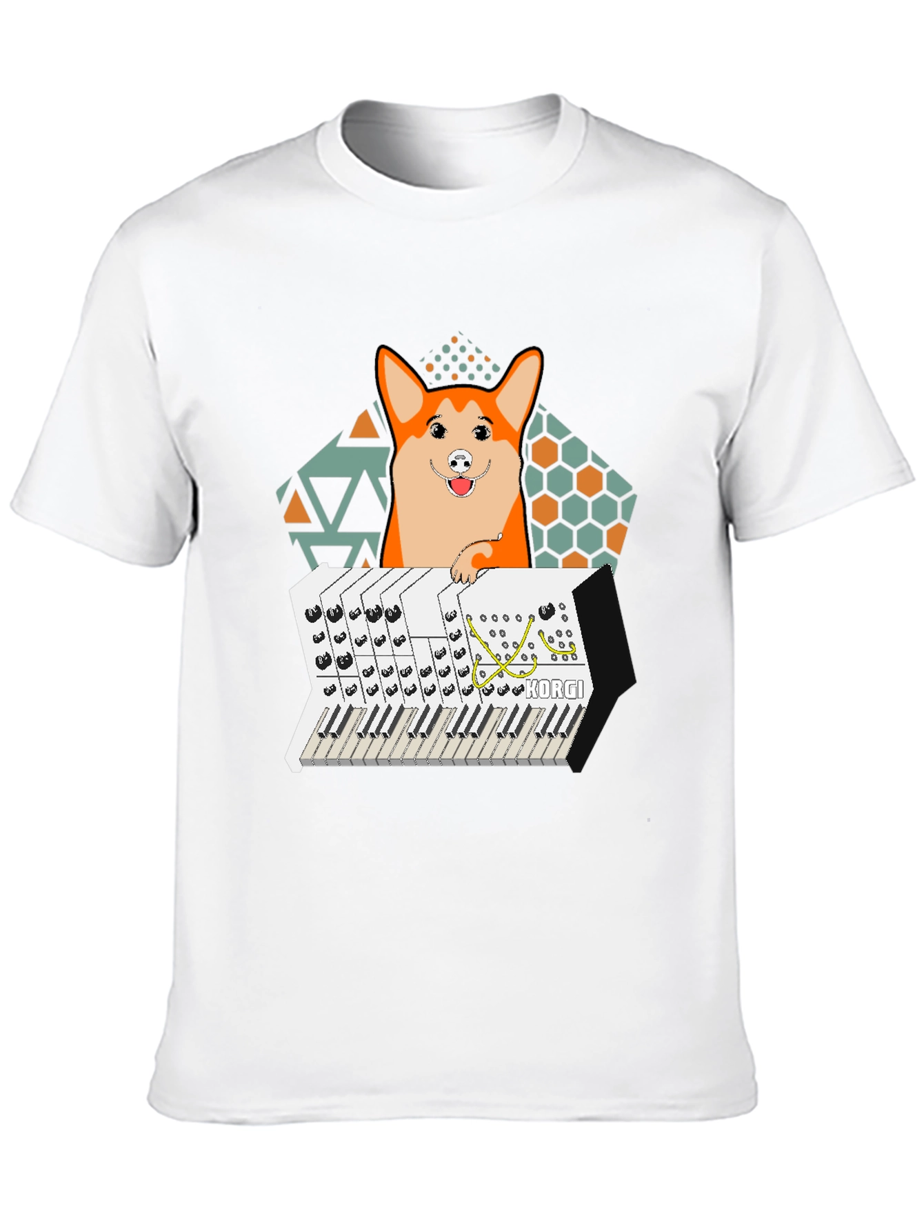 Corgi Keyboardist Graphic Tee