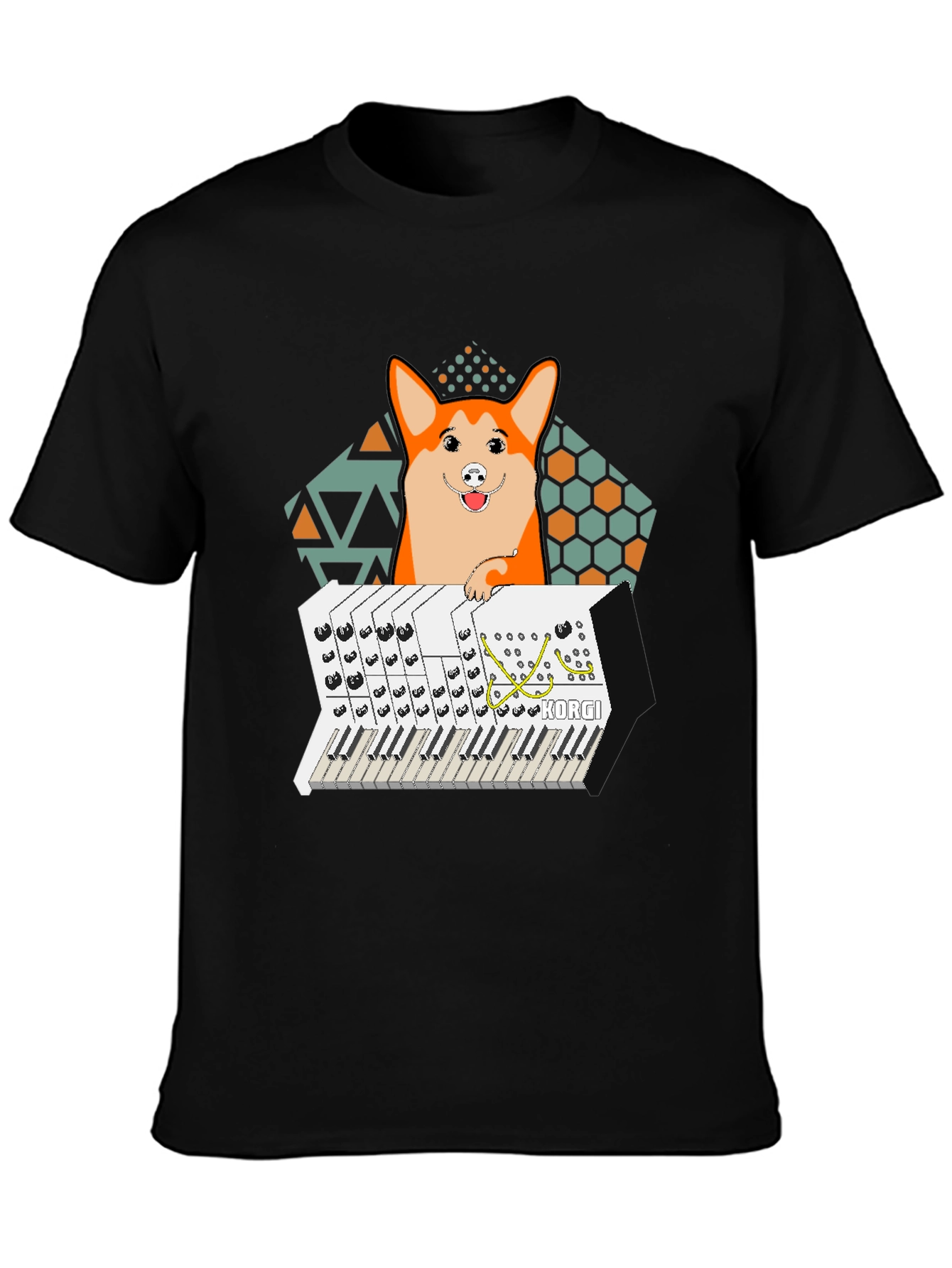 Corgi Keyboardist Graphic Tee
