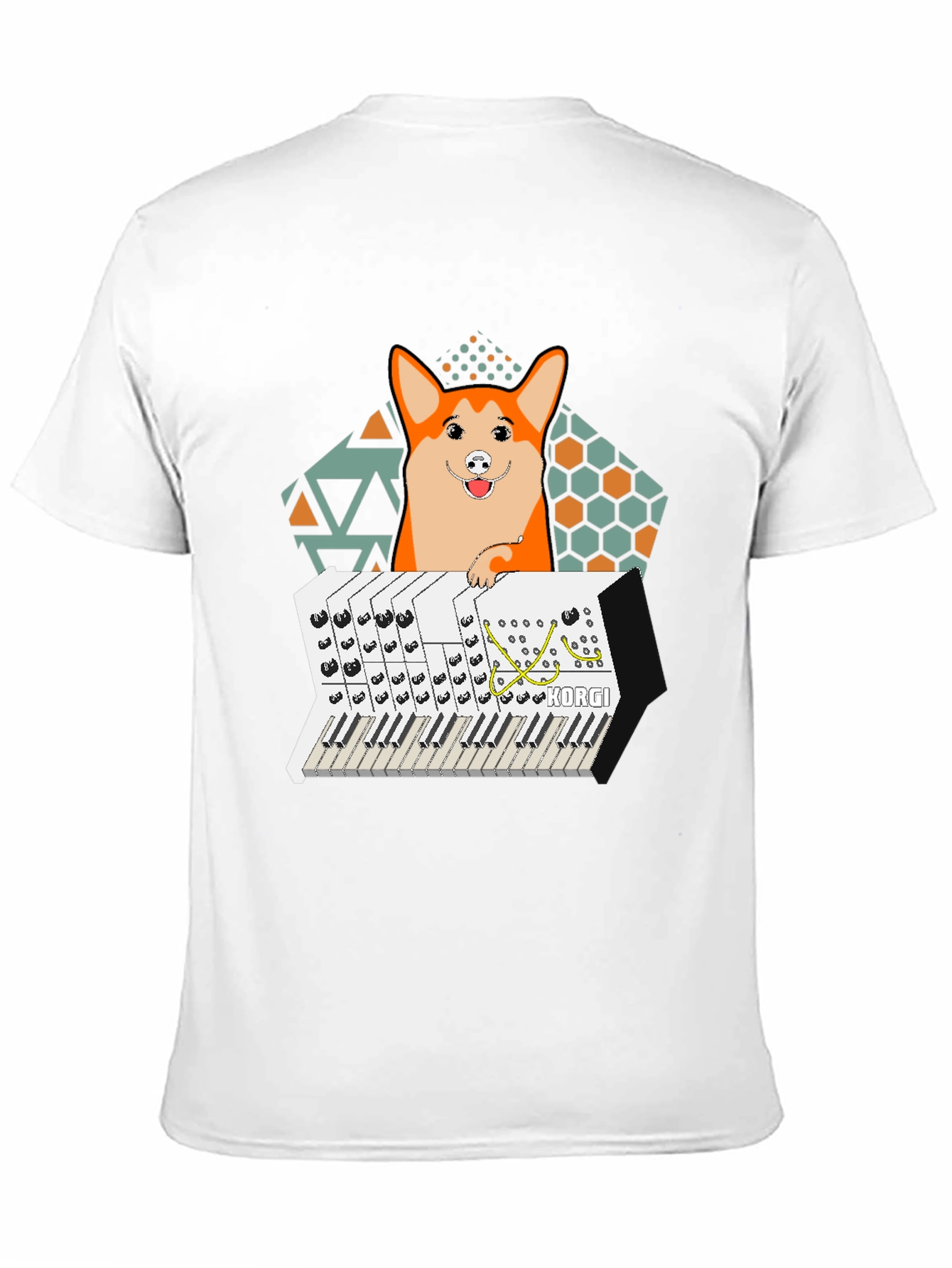 Corgi Keyboardist Graphic Tee