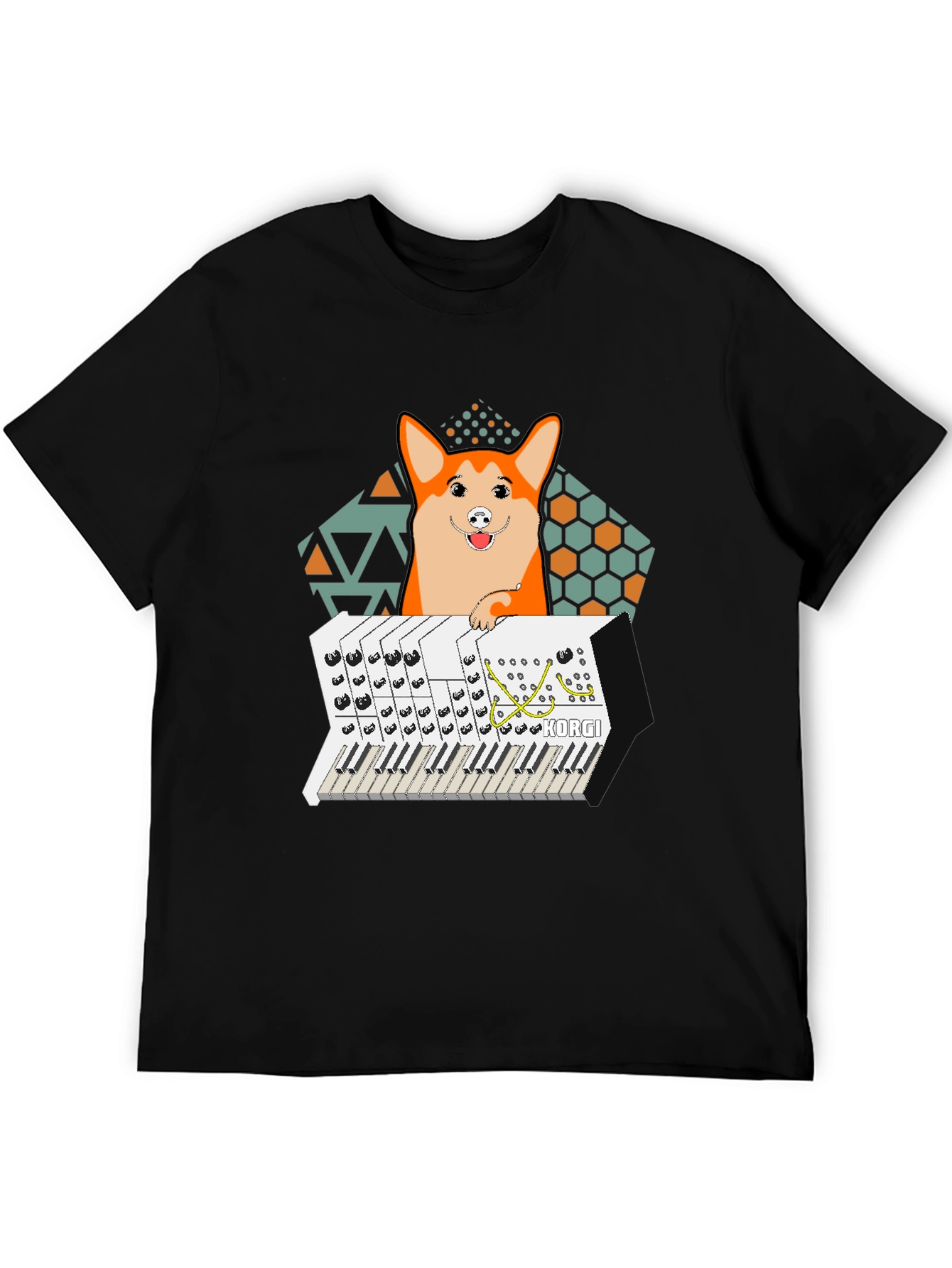 Corgi Keyboardist Graphic Tee