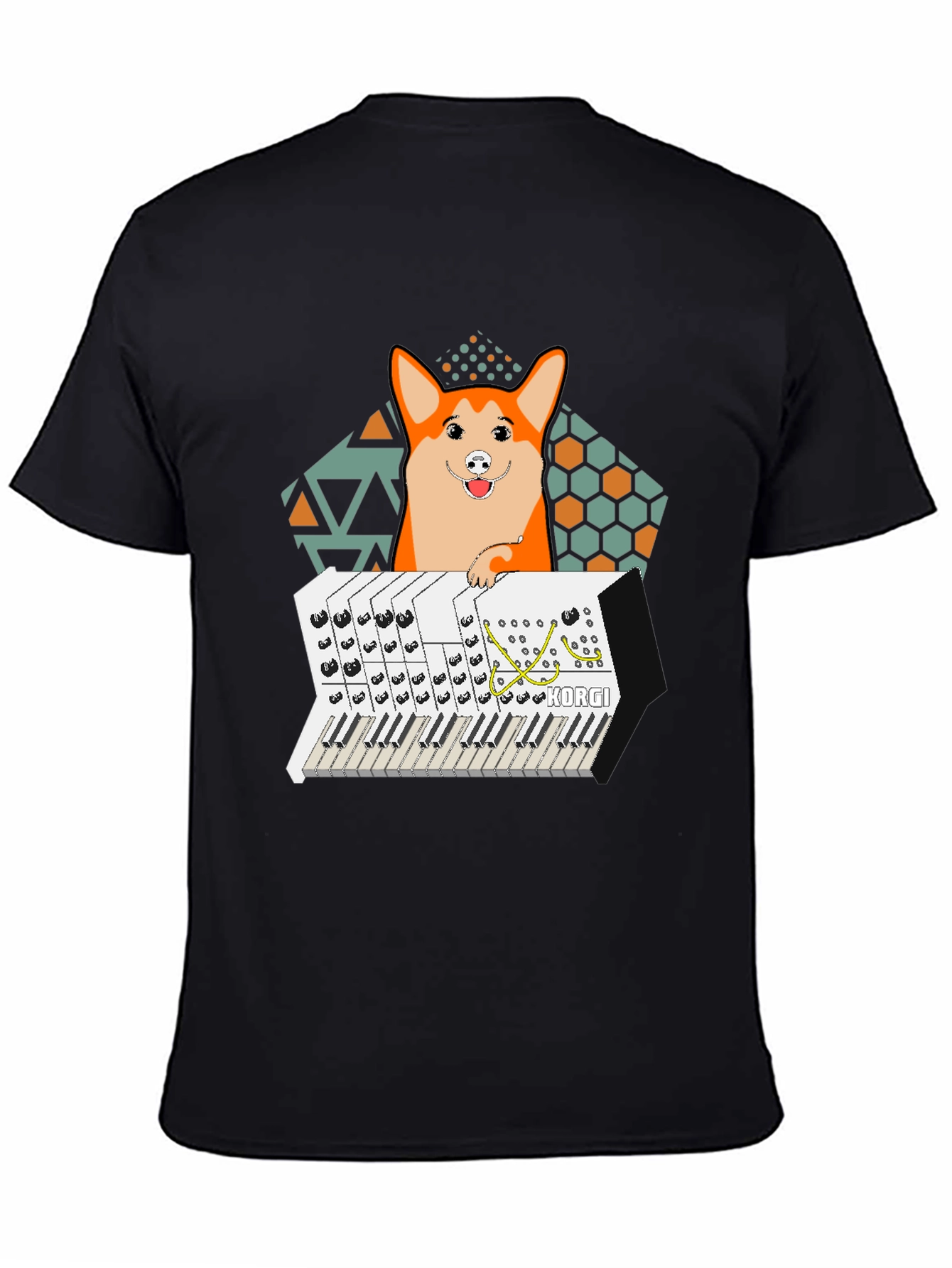 Corgi Keyboardist Graphic Tee