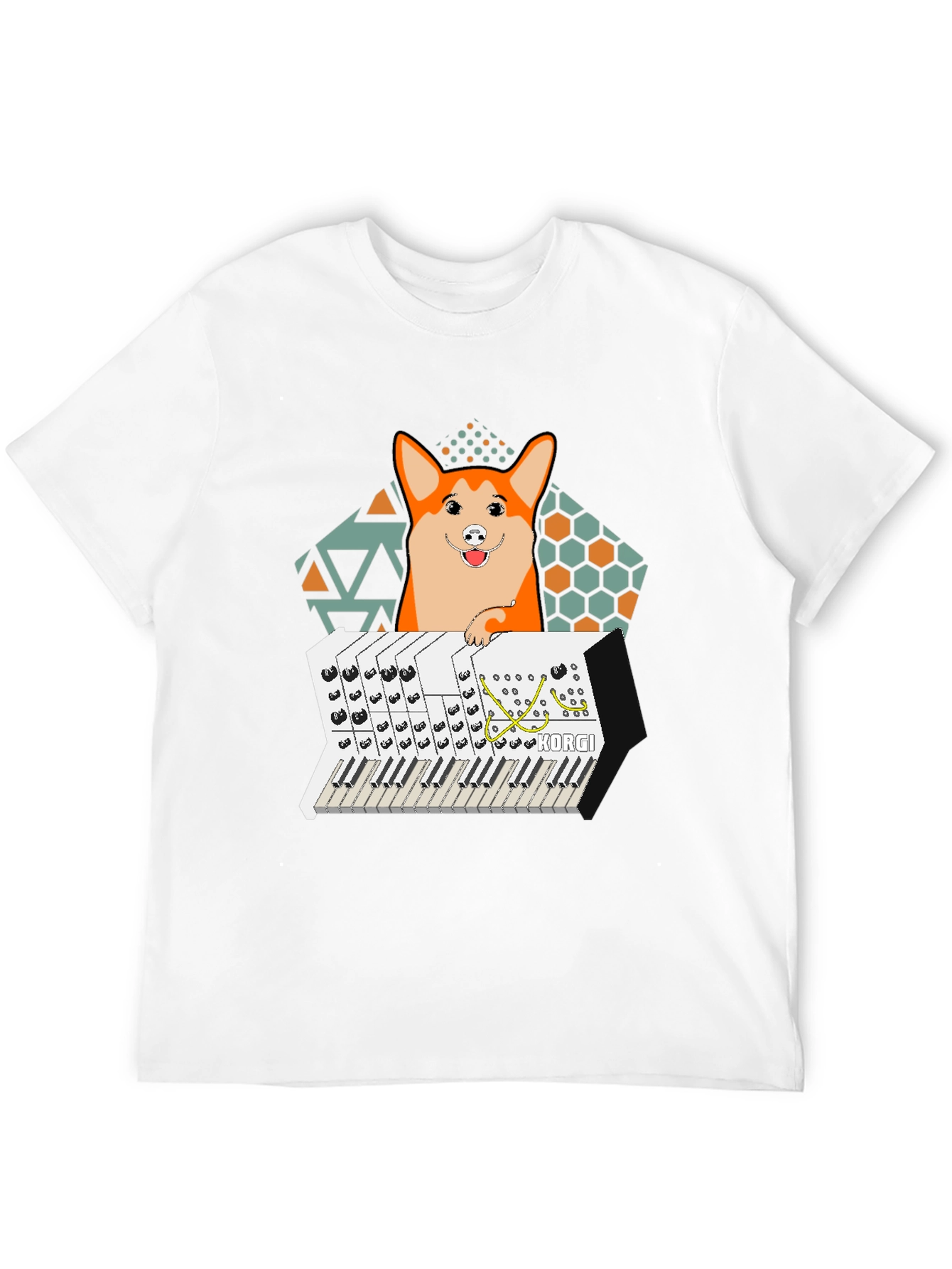 Corgi Keyboardist Graphic Tee