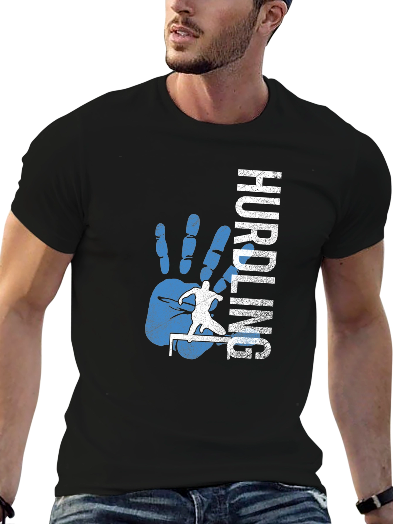 Hurdling Graphic Tee - Track and Field T-Shirt