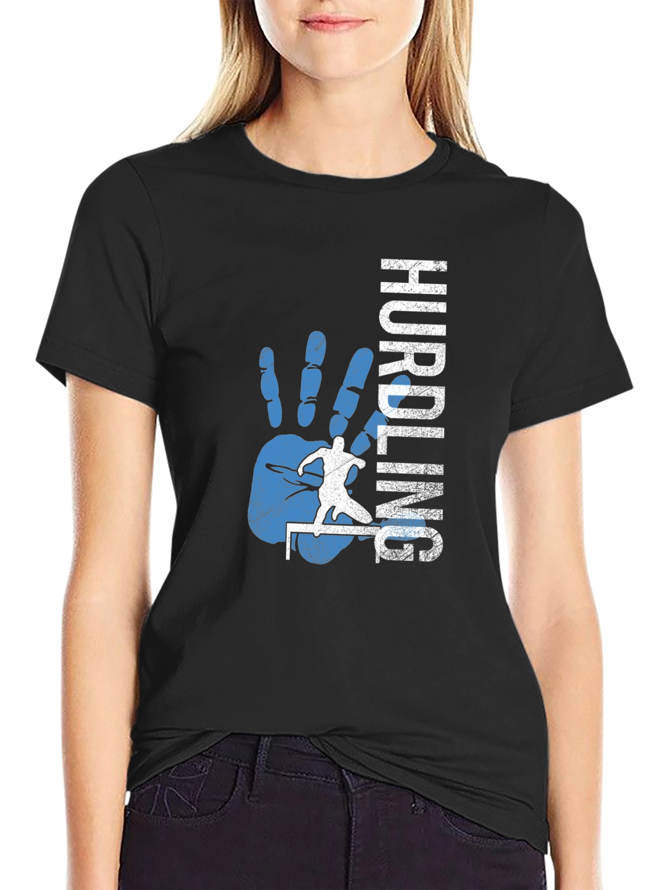 Hurdling Graphic Tee - Track and Field T-Shirt