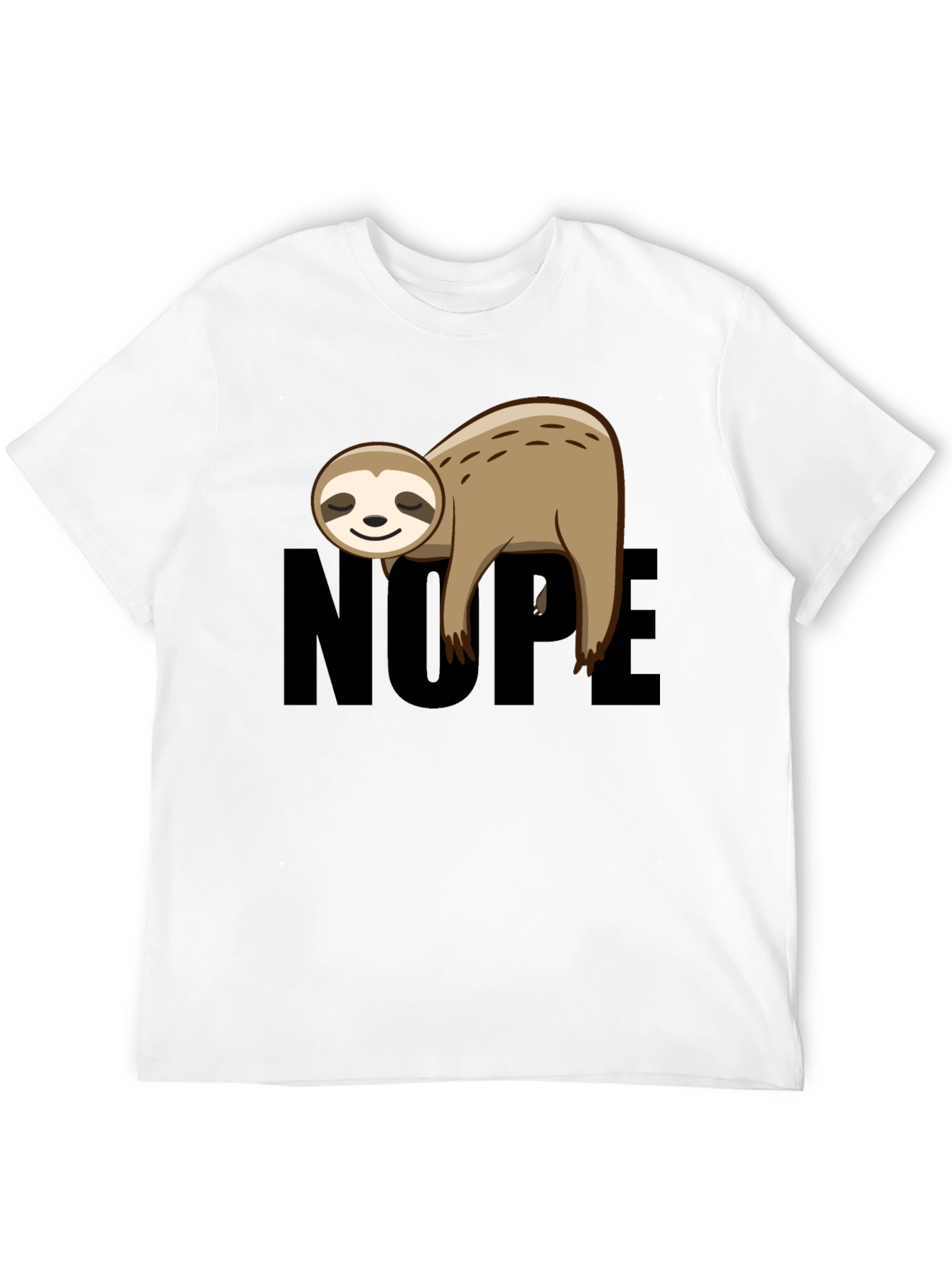 Nope Sloth Graphic T-Shirt - Relaxed Fit