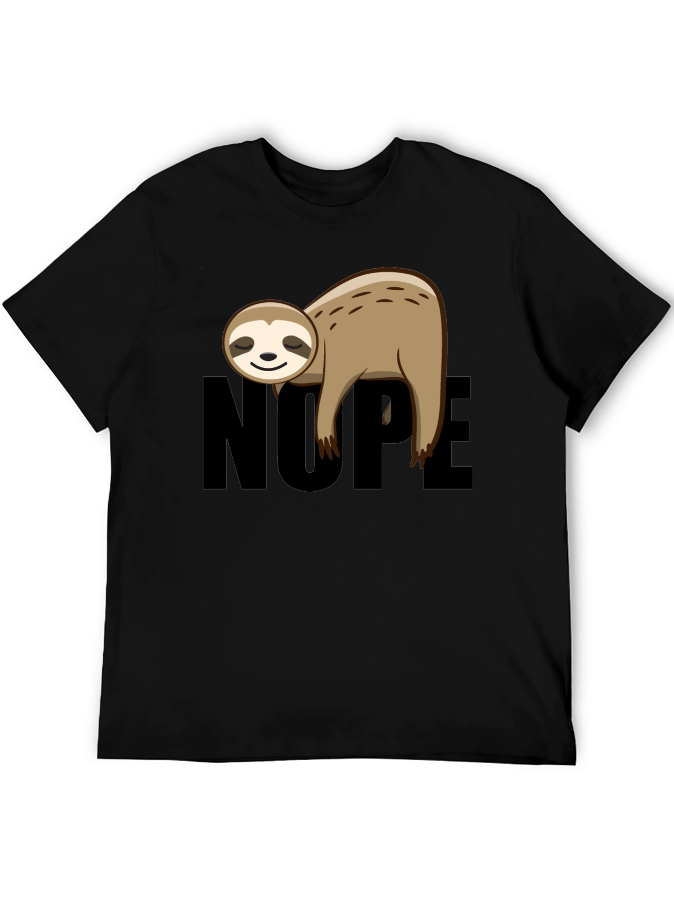 Nope Sloth Graphic T-Shirt - Relaxed Fit