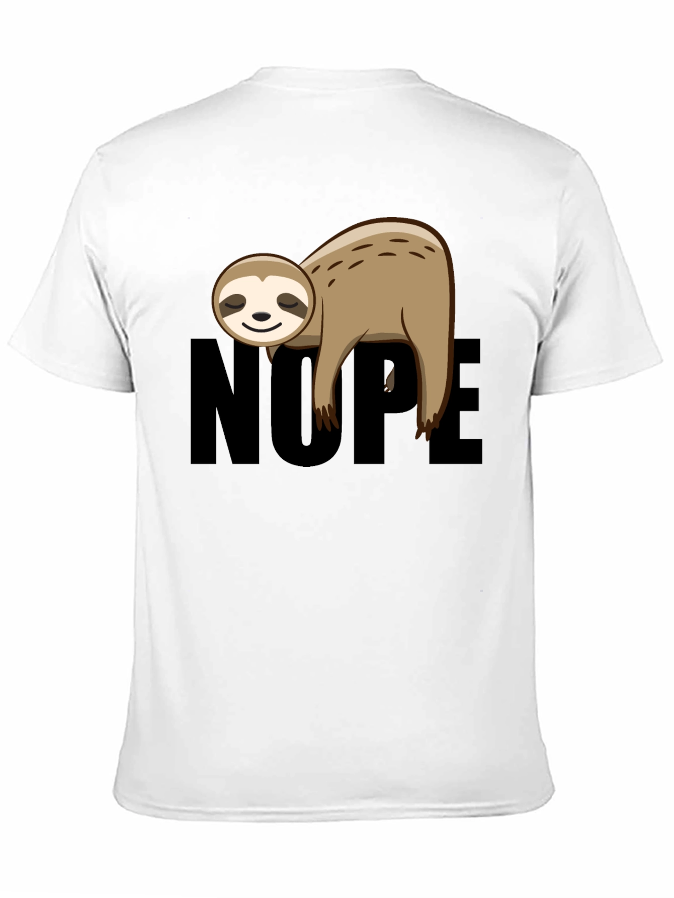 Nope Sloth Graphic T-Shirt - Relaxed Fit