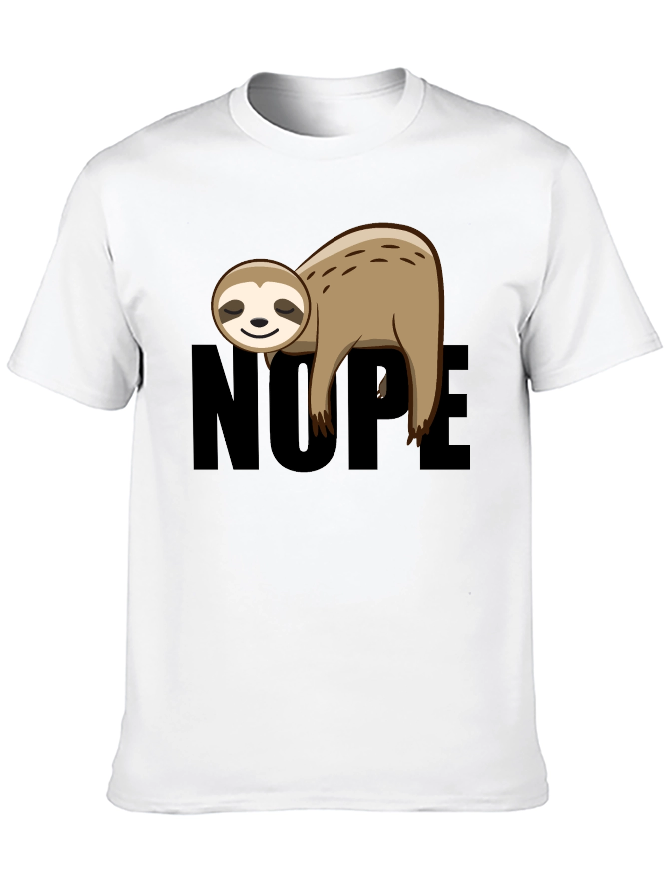 Nope Sloth Graphic T-Shirt - Relaxed Fit