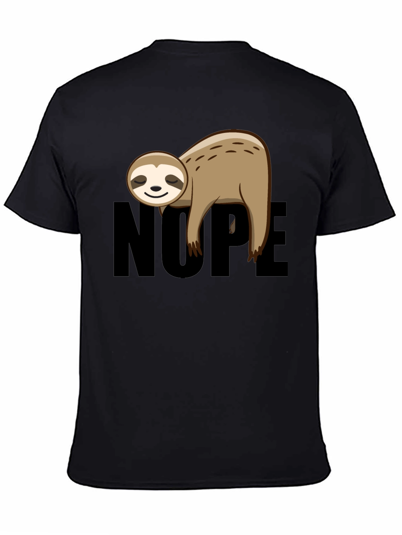 Nope Sloth Graphic T-Shirt - Relaxed Fit