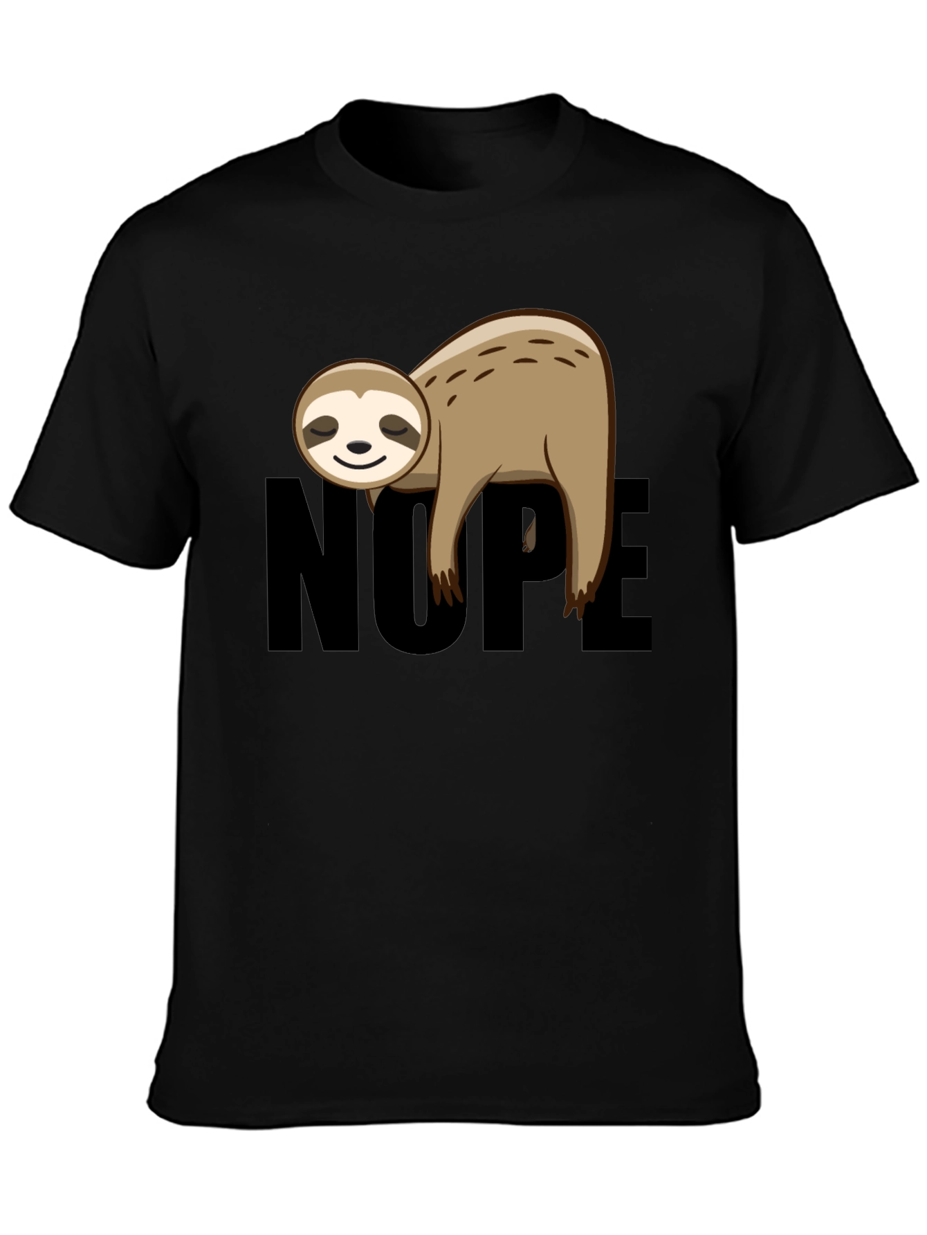 Nope Sloth Graphic T-Shirt - Relaxed Fit