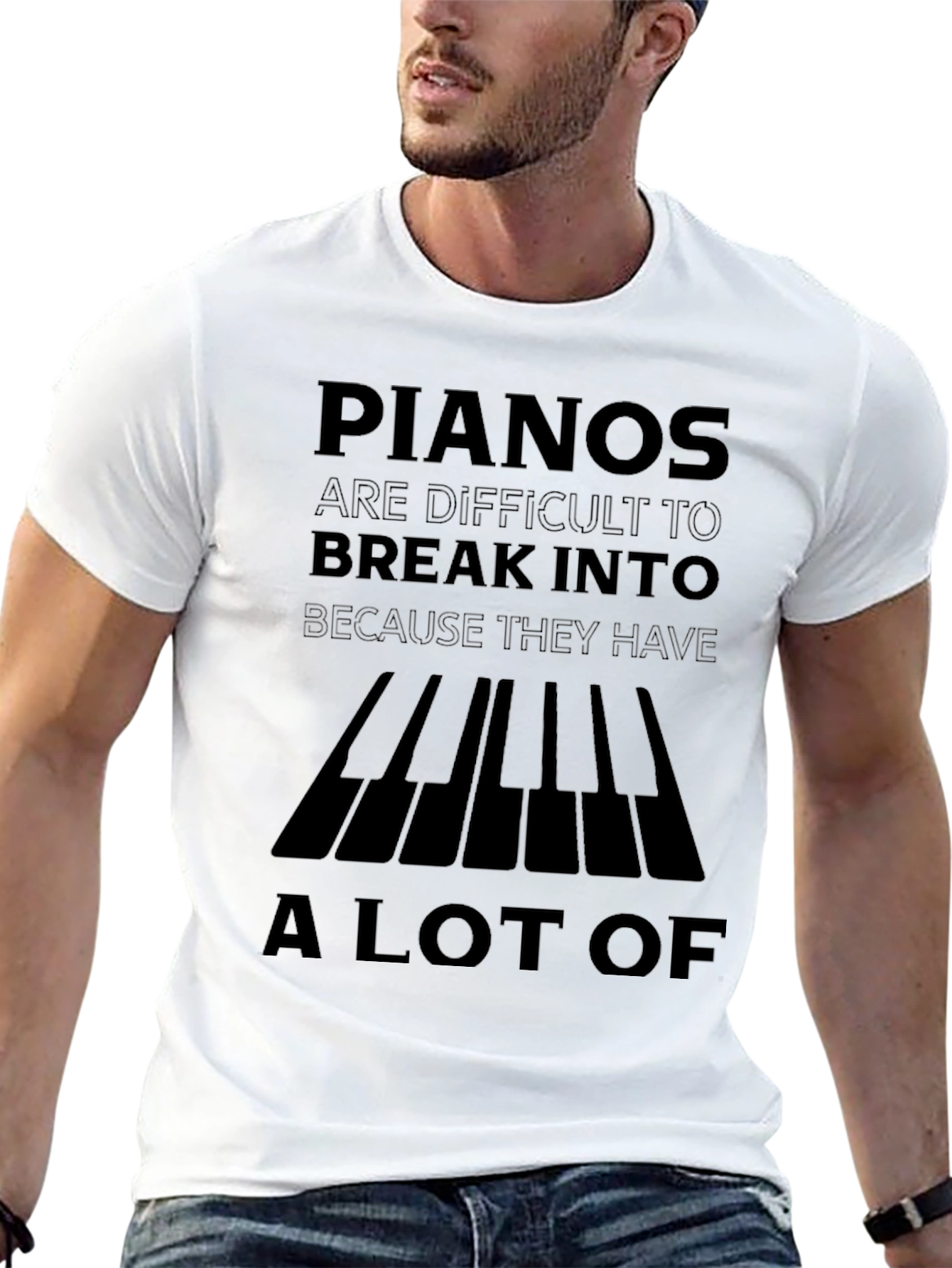 Piano Keys Pun T-Shirt Funny Musician Tee