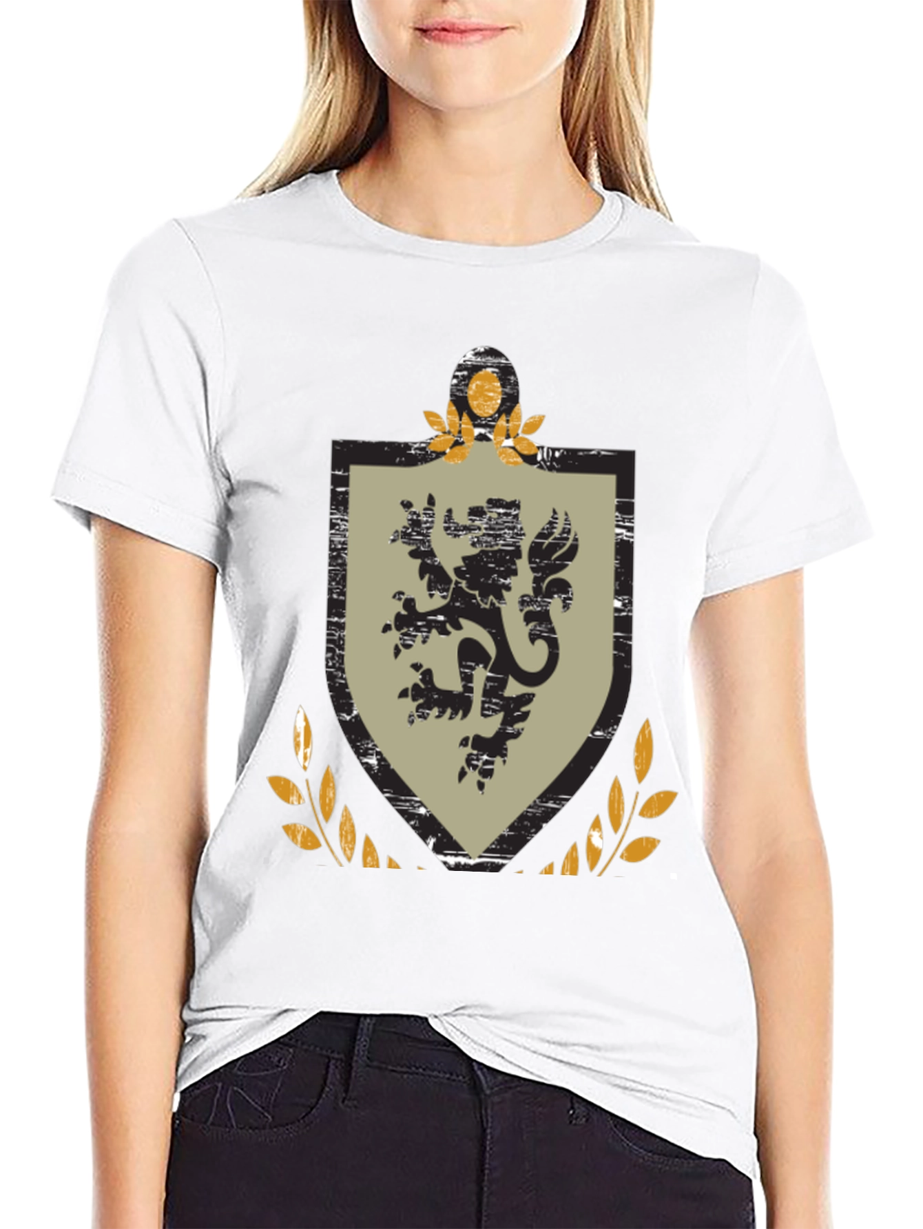 Lion Crest Graphic Black T-Shirt