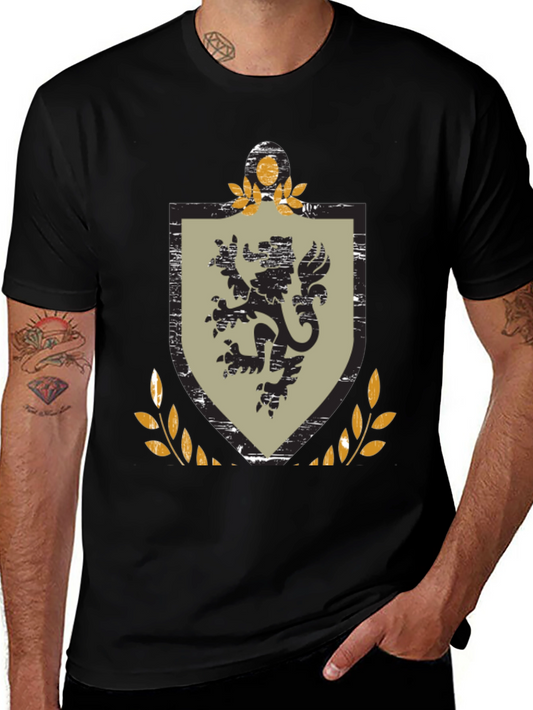 Lion Crest Graphic Black T-Shirt
