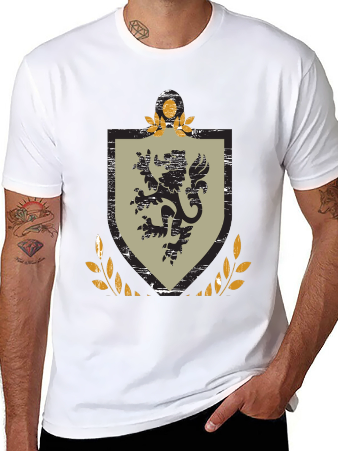 Lion Crest Graphic Black T-Shirt