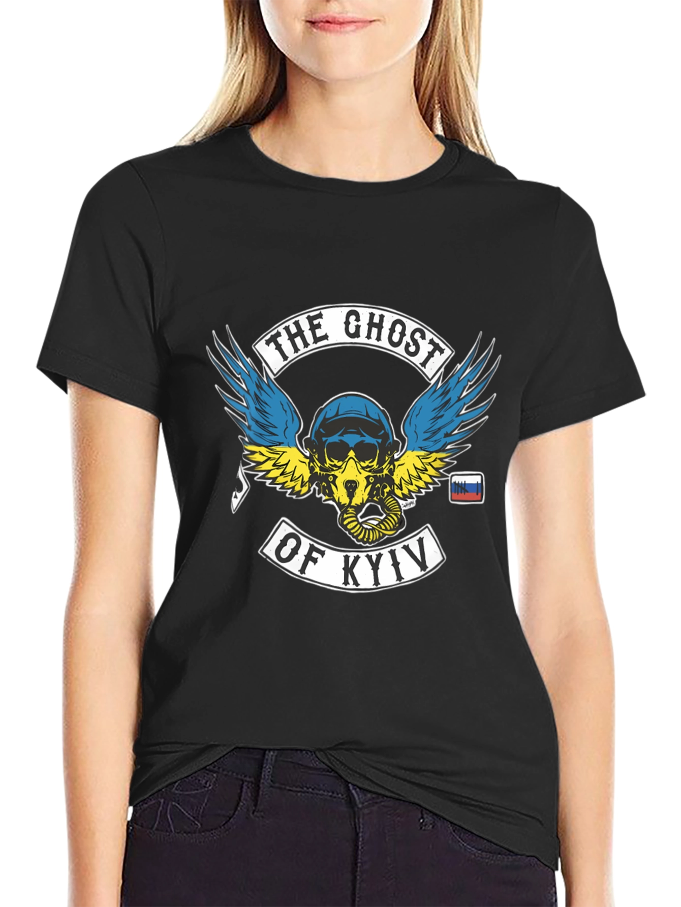 Ghost of Kyiv Ukraine T-Shirt - Patriotic Design