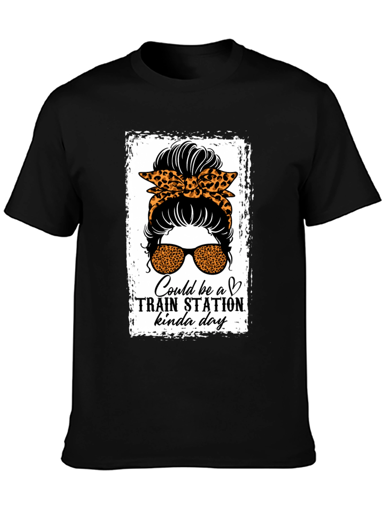 Train Station Kinda Day Messy Bun T-Shirt
