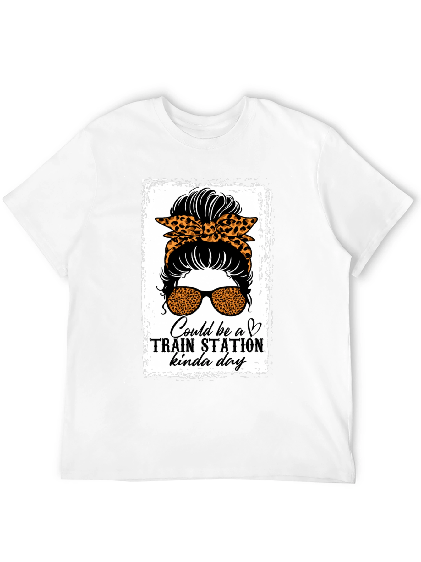 Train Station Kinda Day Messy Bun T-Shirt
