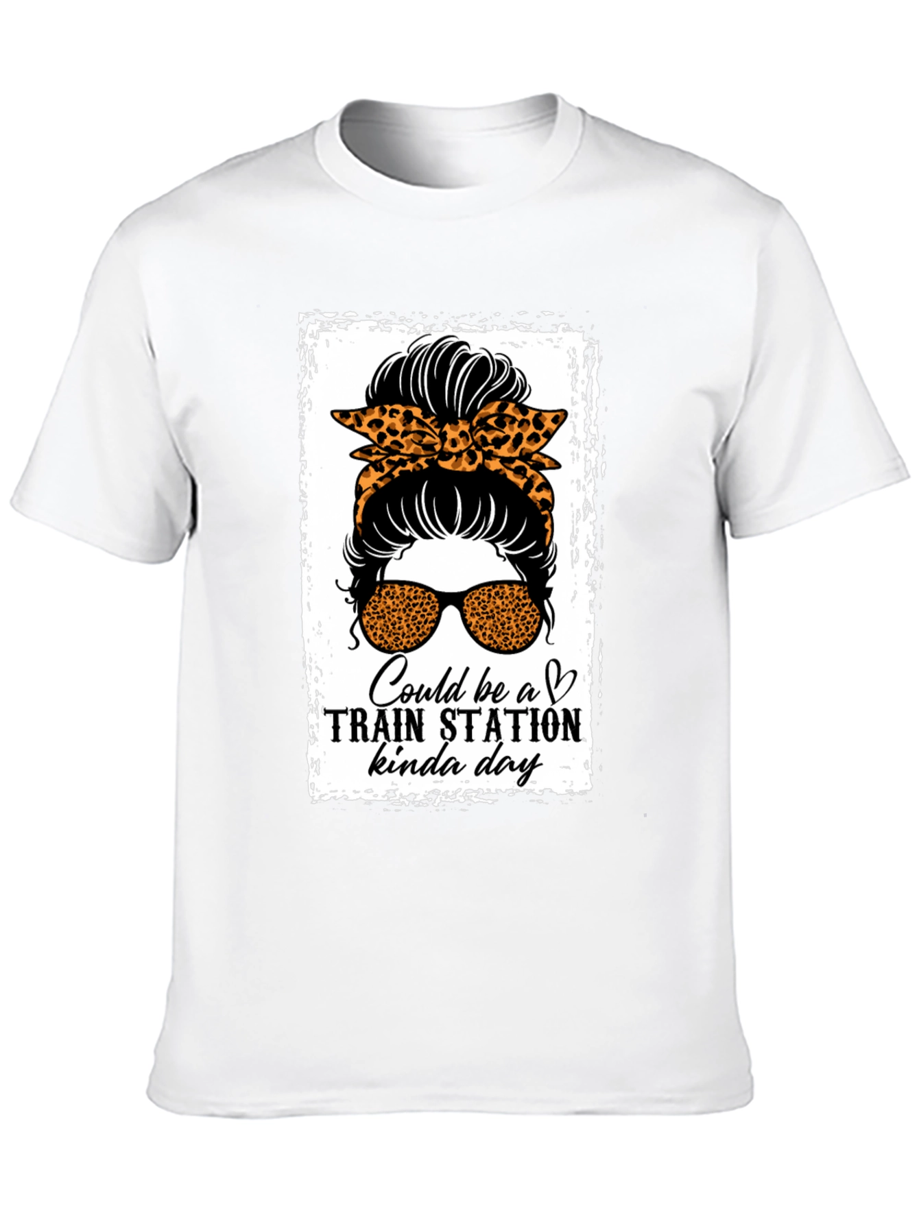 Train Station Kinda Day Messy Bun T-Shirt