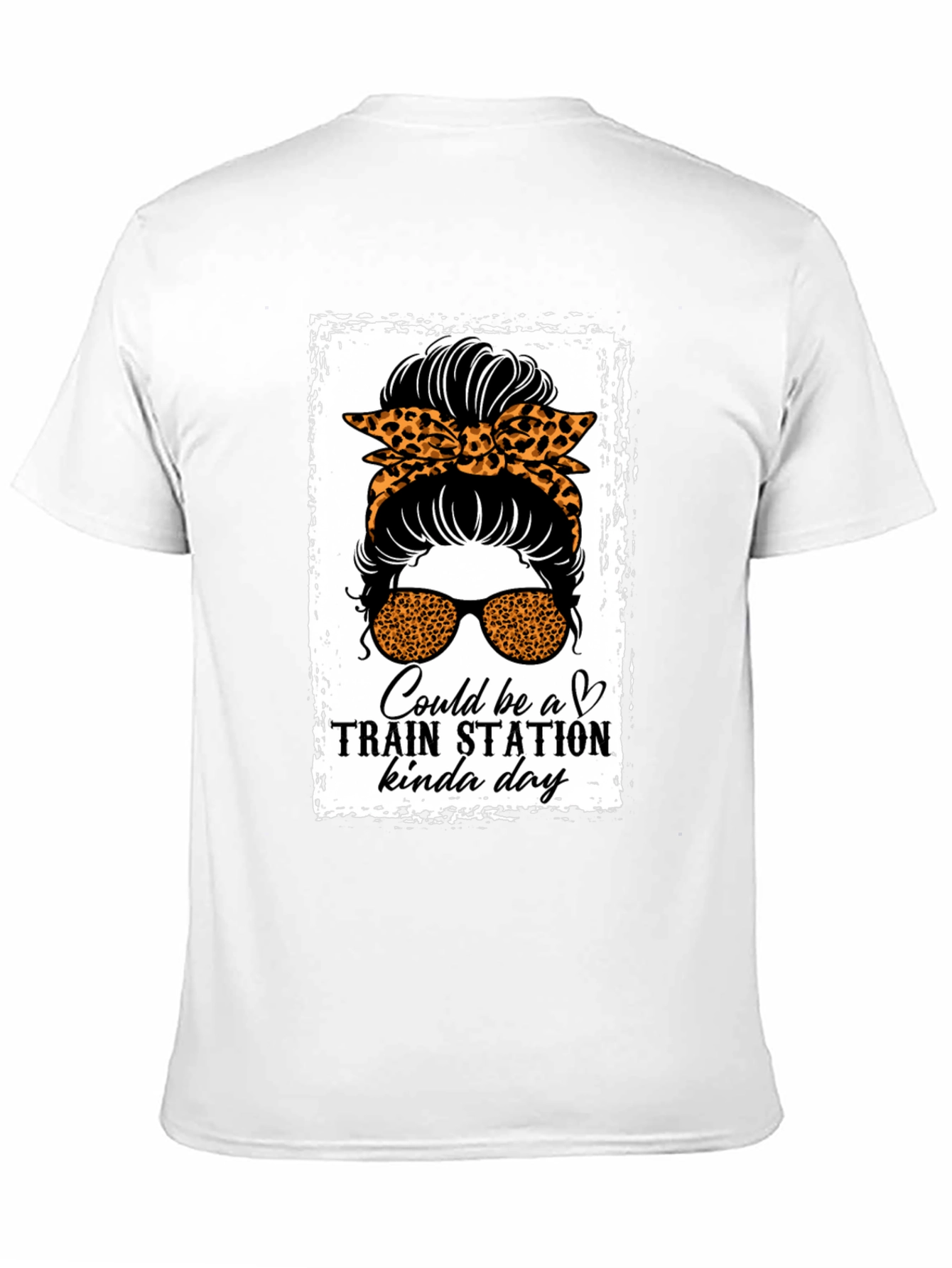Train Station Kinda Day Messy Bun T-Shirt