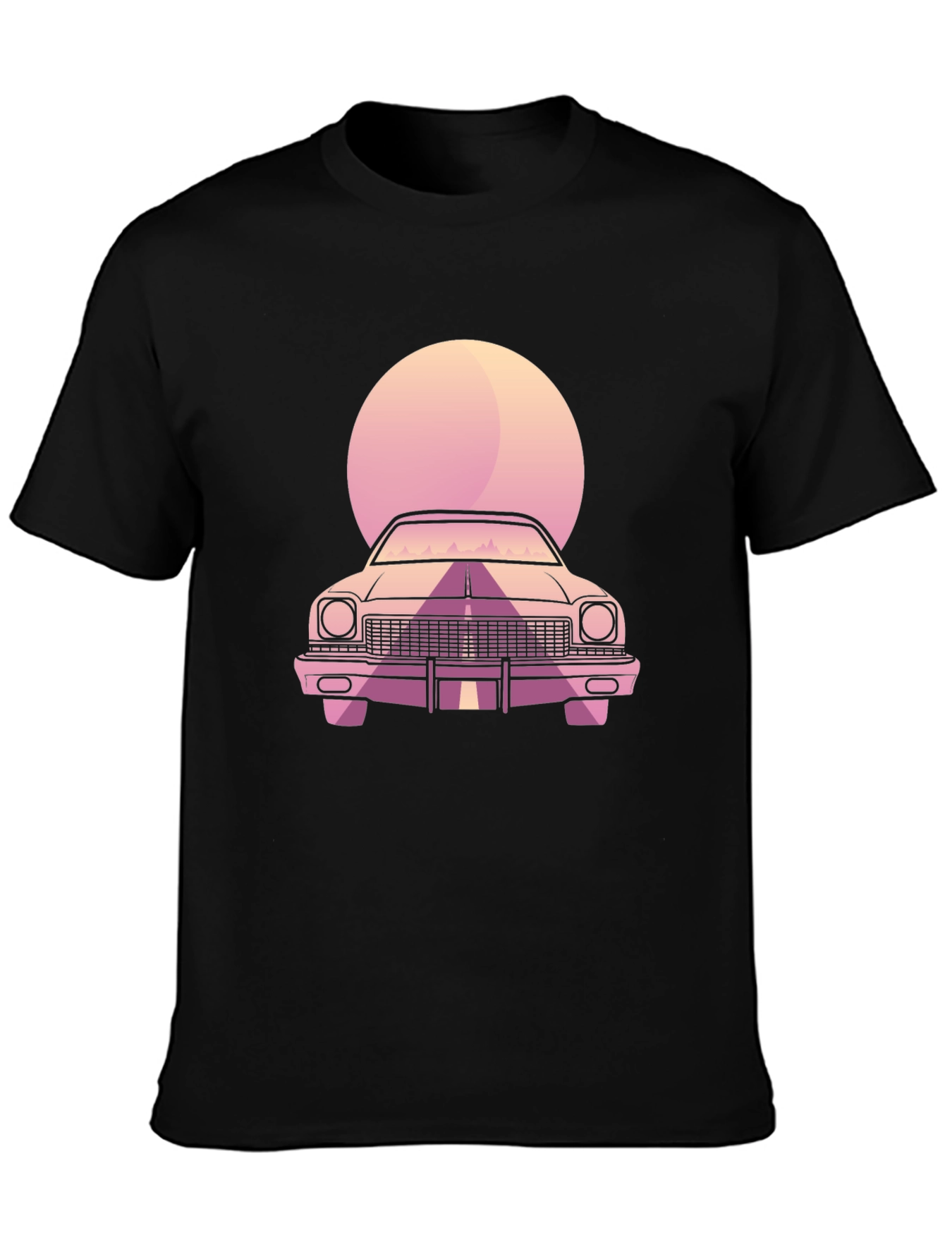 Retro Car T-Shirt - Black