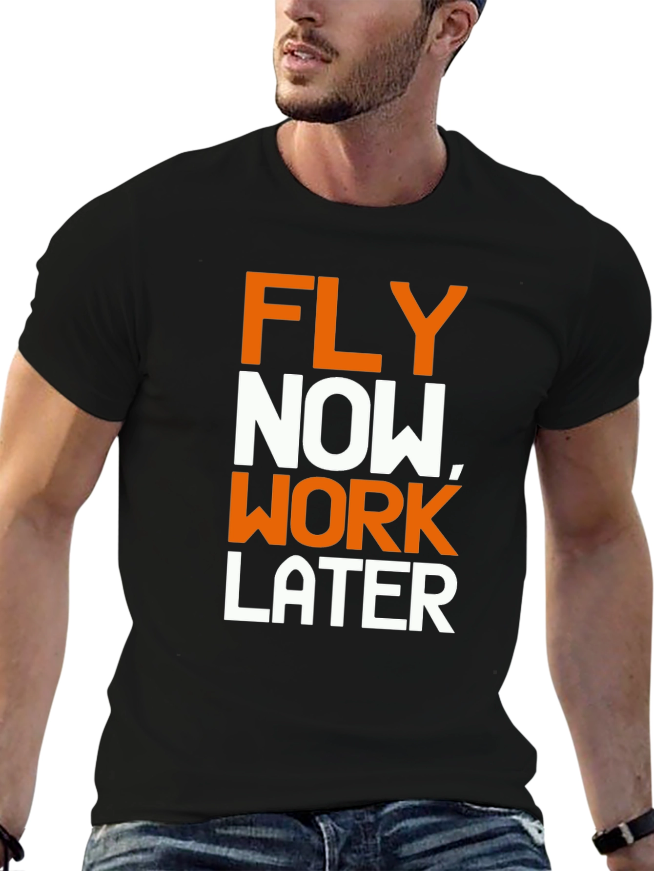 Fly Now Work Later Graphic T-Shirt