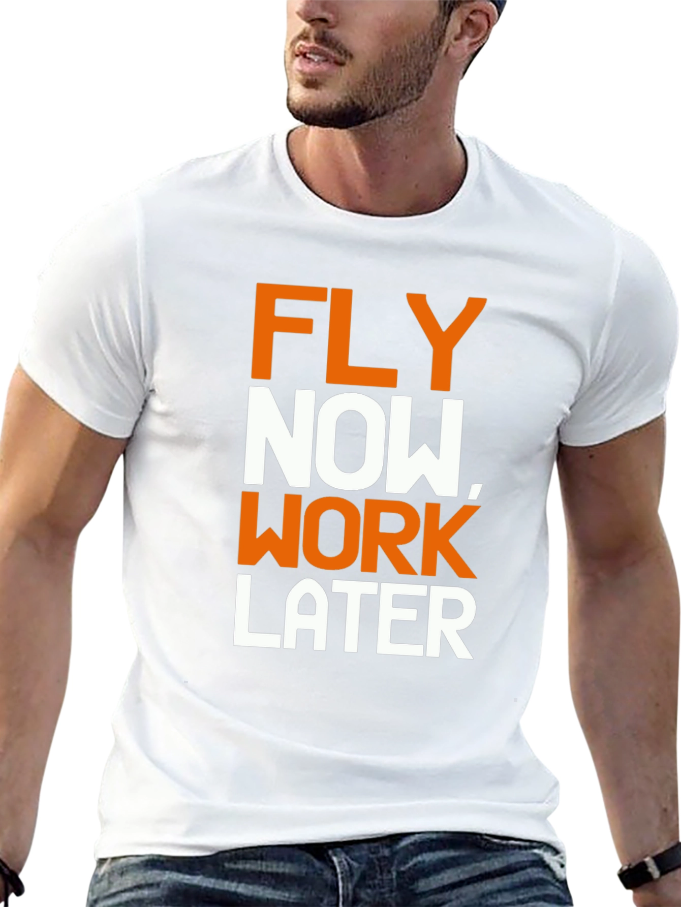 Fly Now Work Later Graphic T-Shirt