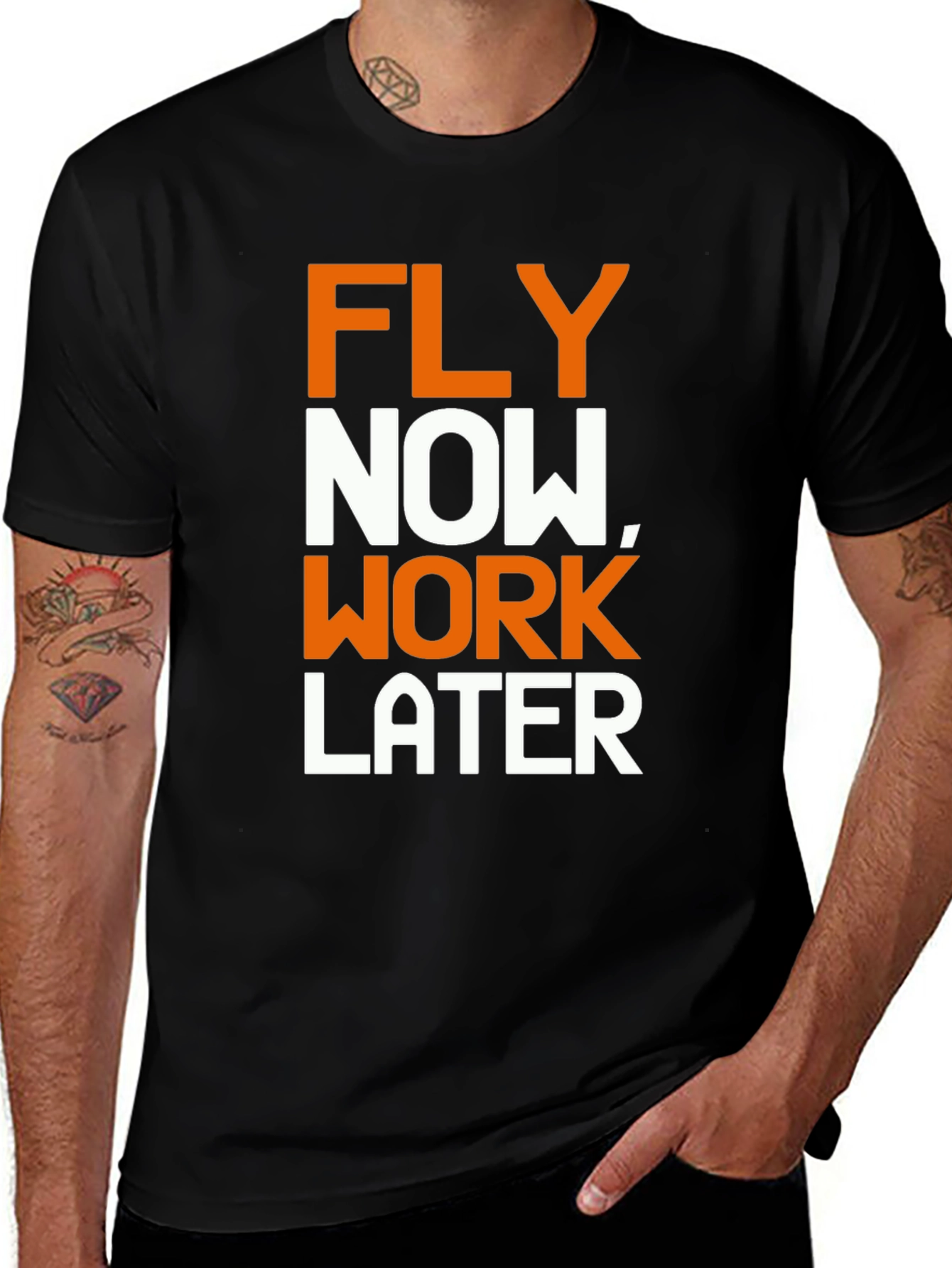 Fly Now Work Later Graphic T-Shirt
