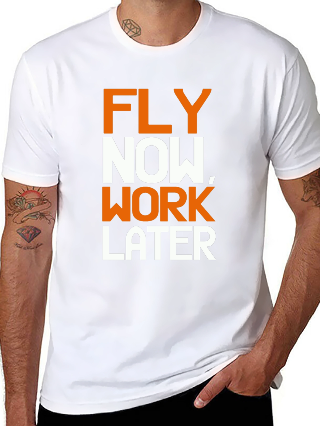 Fly Now Work Later Graphic T-Shirt