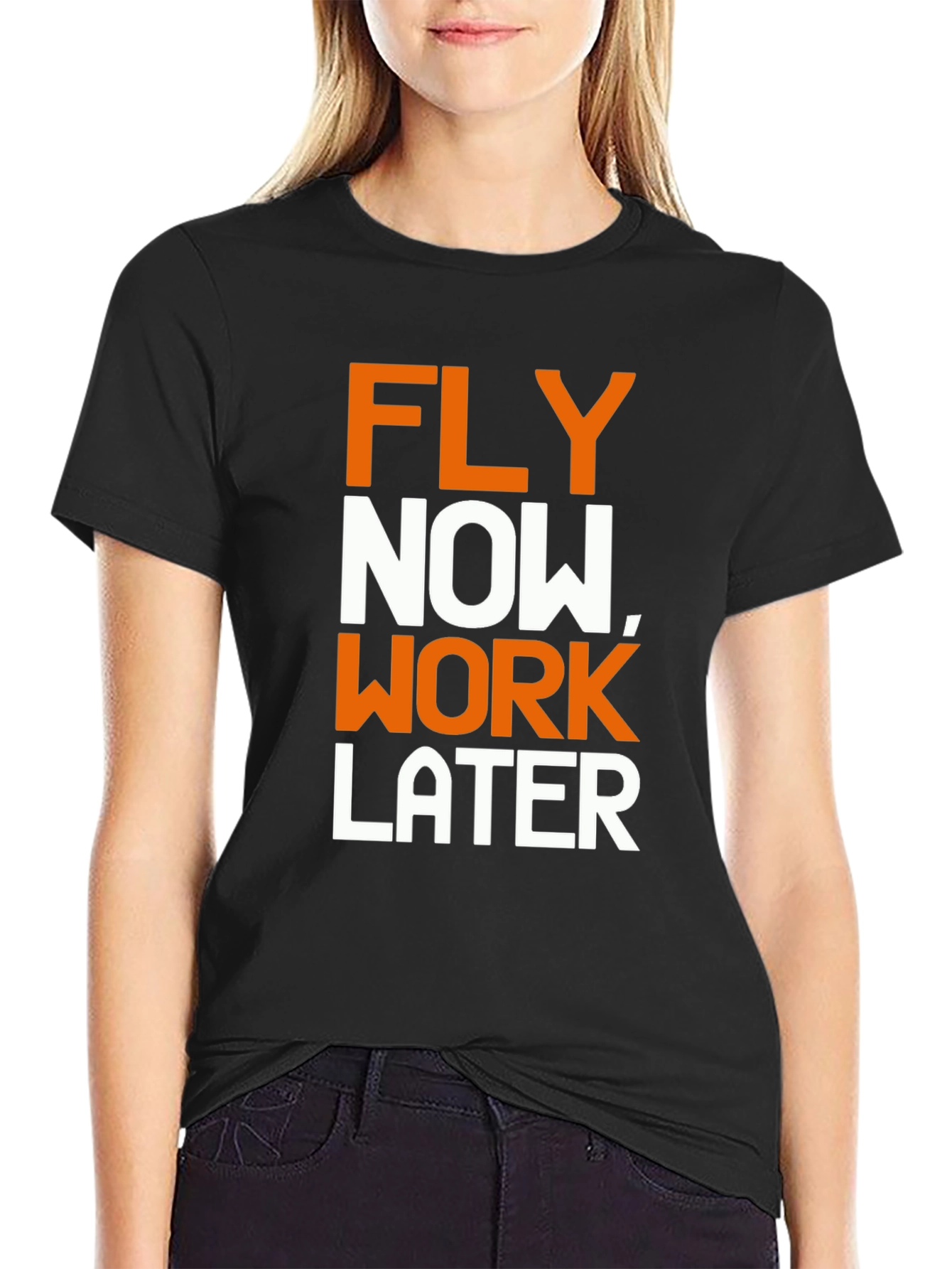 Fly Now Work Later Graphic T-Shirt