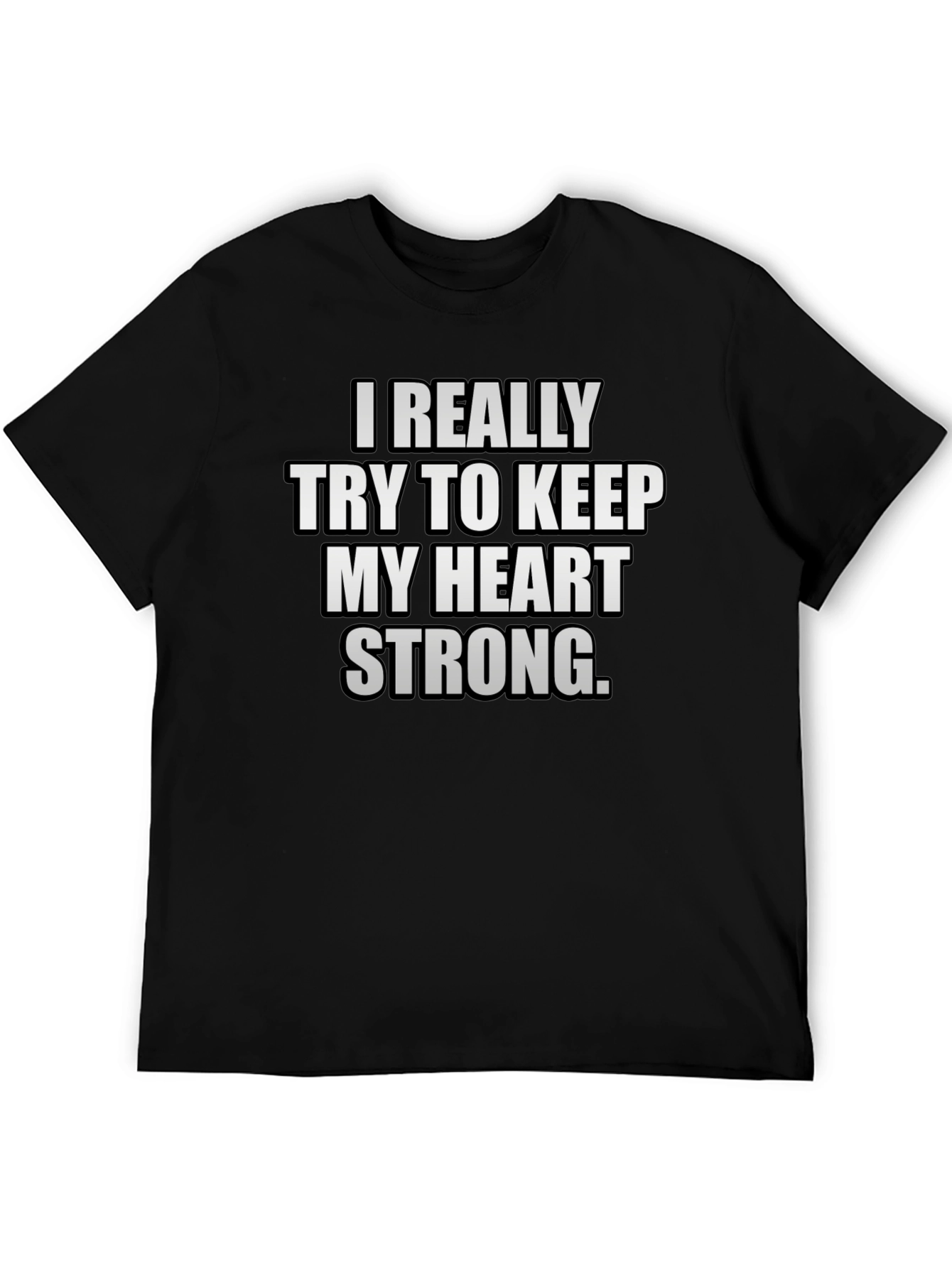 Heart Strong Graphic T-Shirt - Black