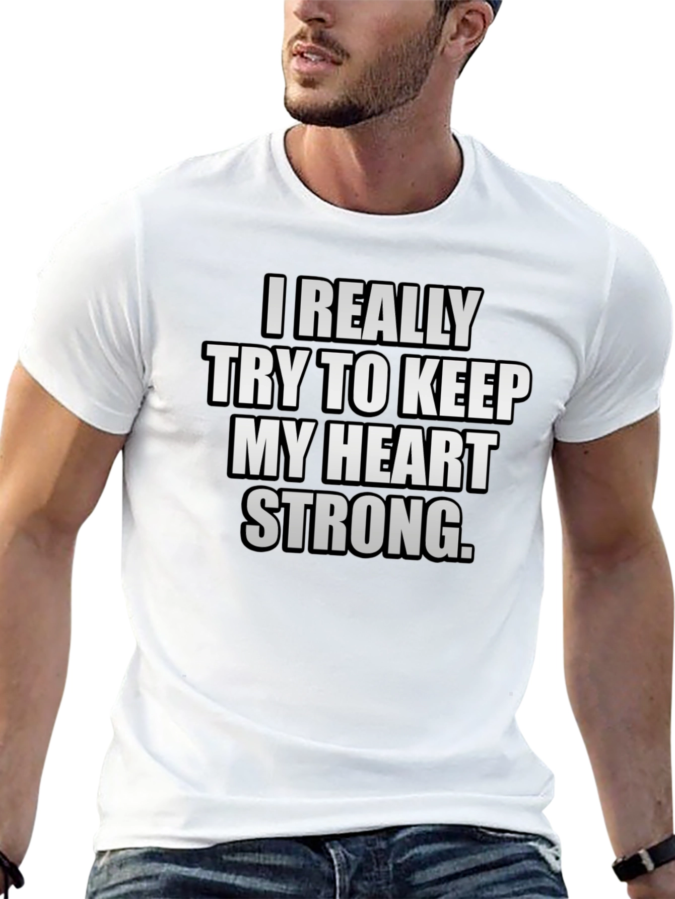 Heart Strong Graphic T-Shirt - Black