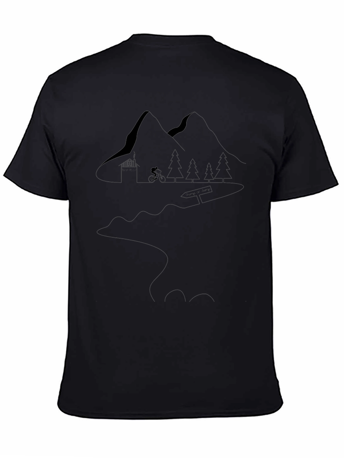 Mountain Biking Adventure Tee - Black