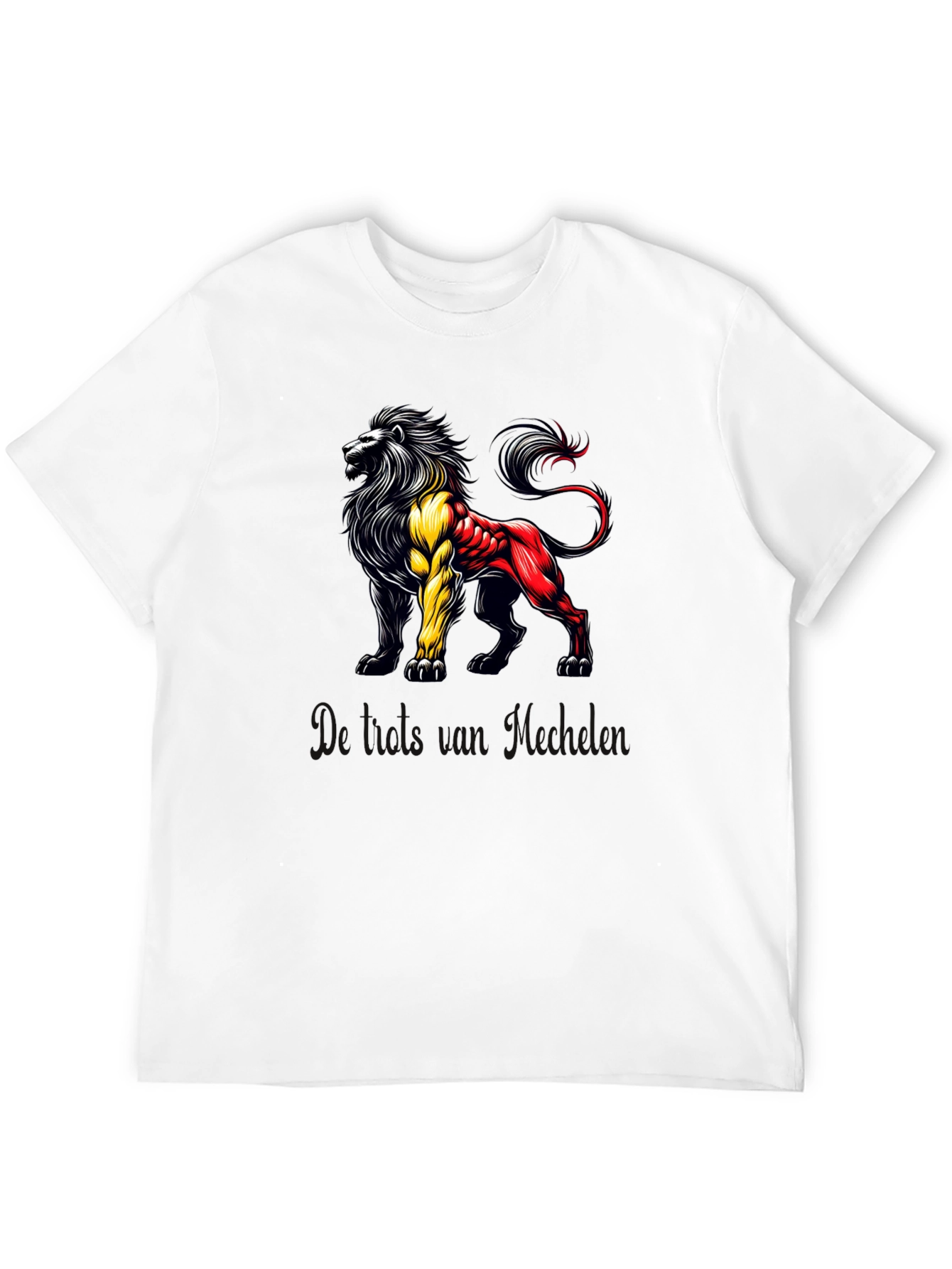 Belgian Lion T-Shirt - Black Crew Neck Tee