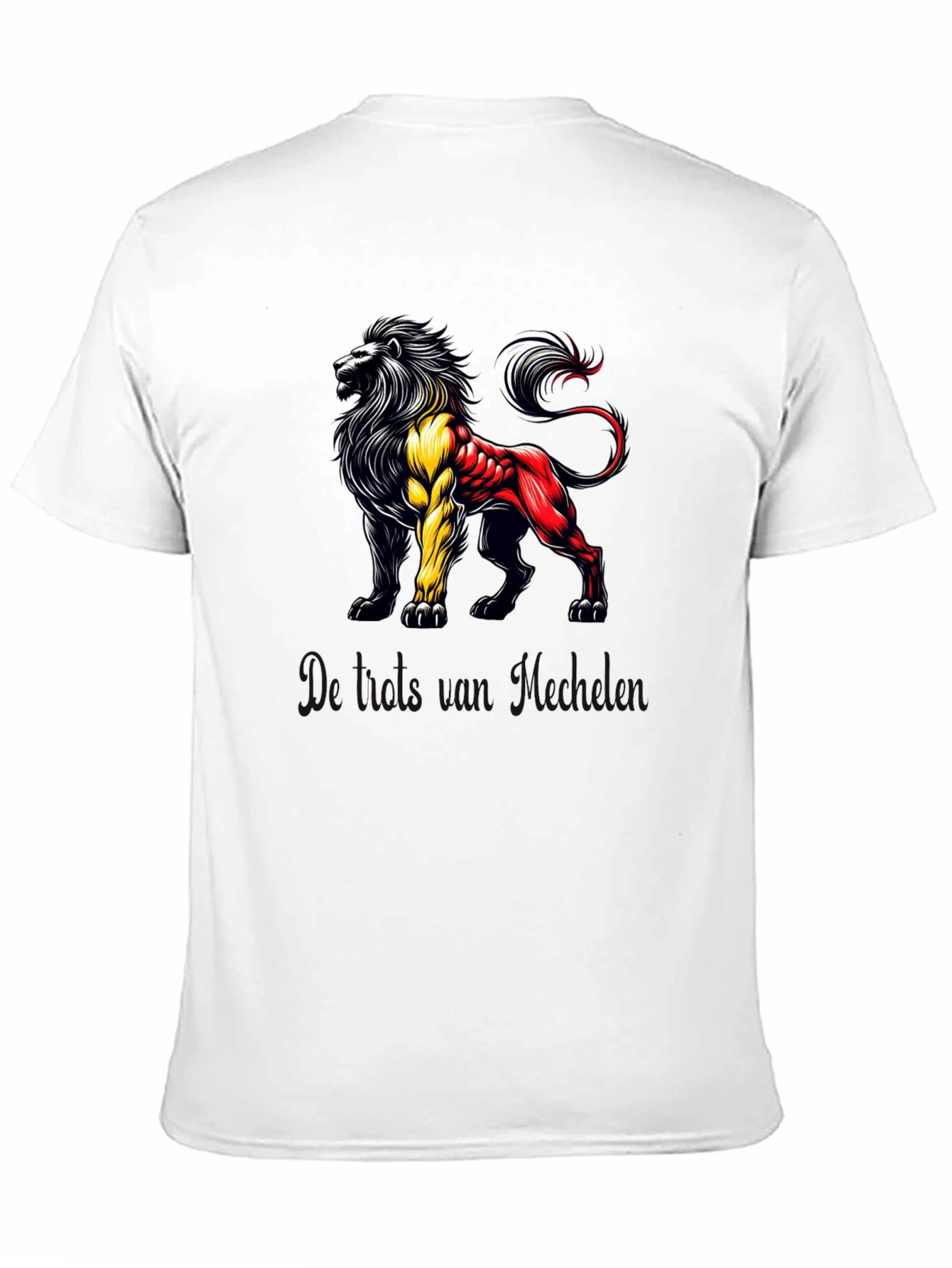 Belgian Lion T-Shirt - Black Crew Neck Tee