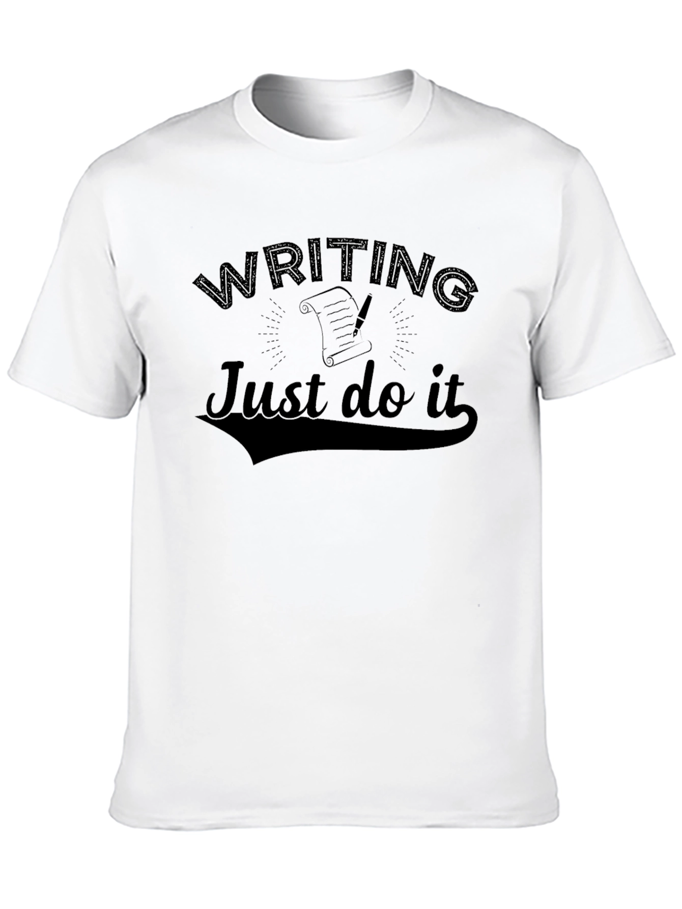 Writing Just Do It Black T-Shirt