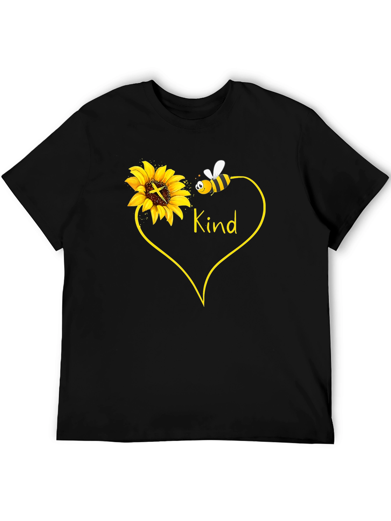 Kind Sunflower & Bee Graphic T-Shirt